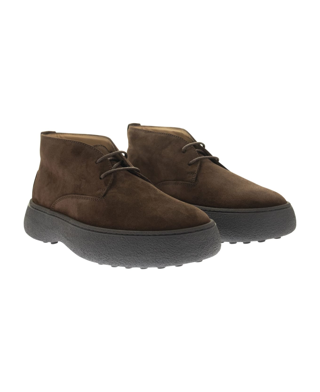 Tod's Suede Leather Ankle Boots - Brown
