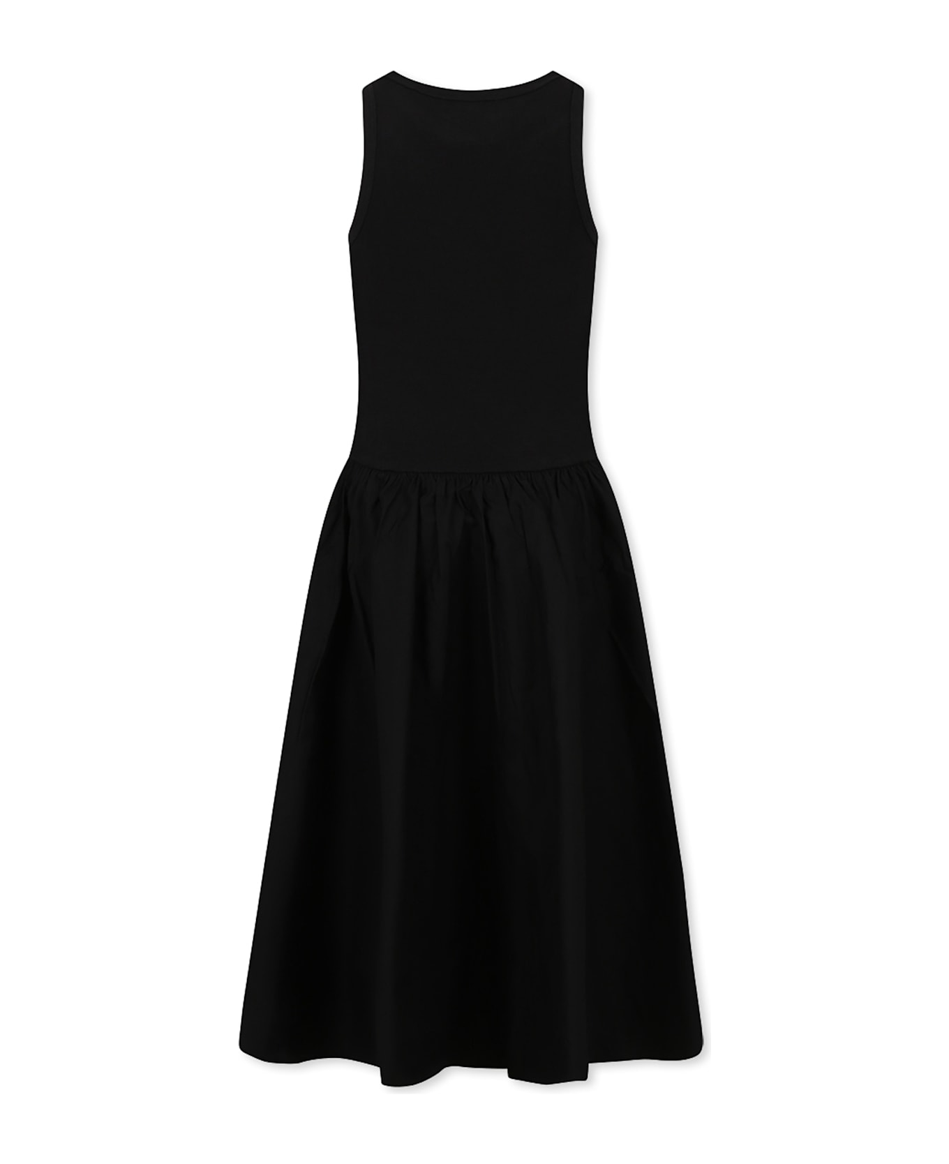 DKNY Black Dress For Girl With Logo - Black