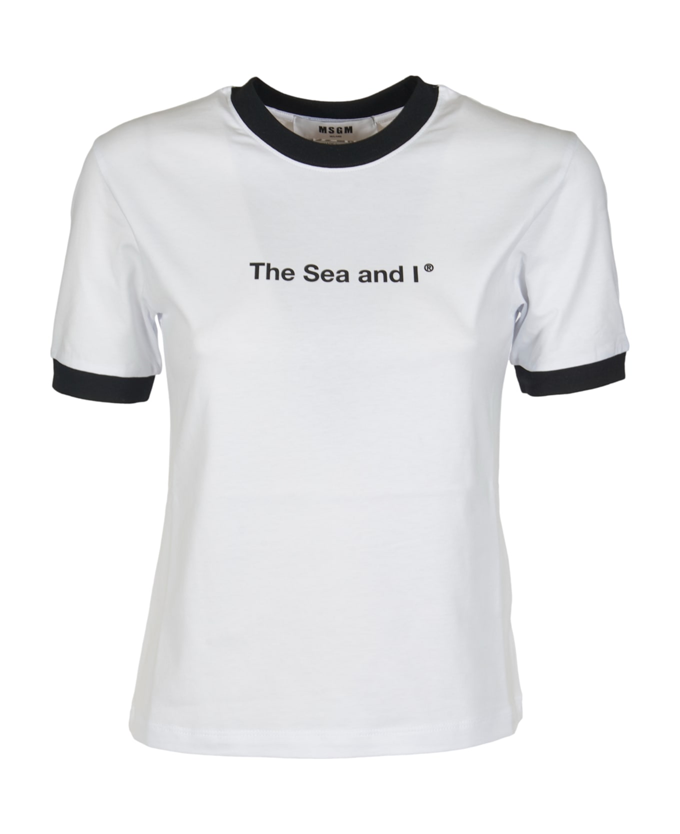 MSGM The Sea And I T-shirt - Optic White