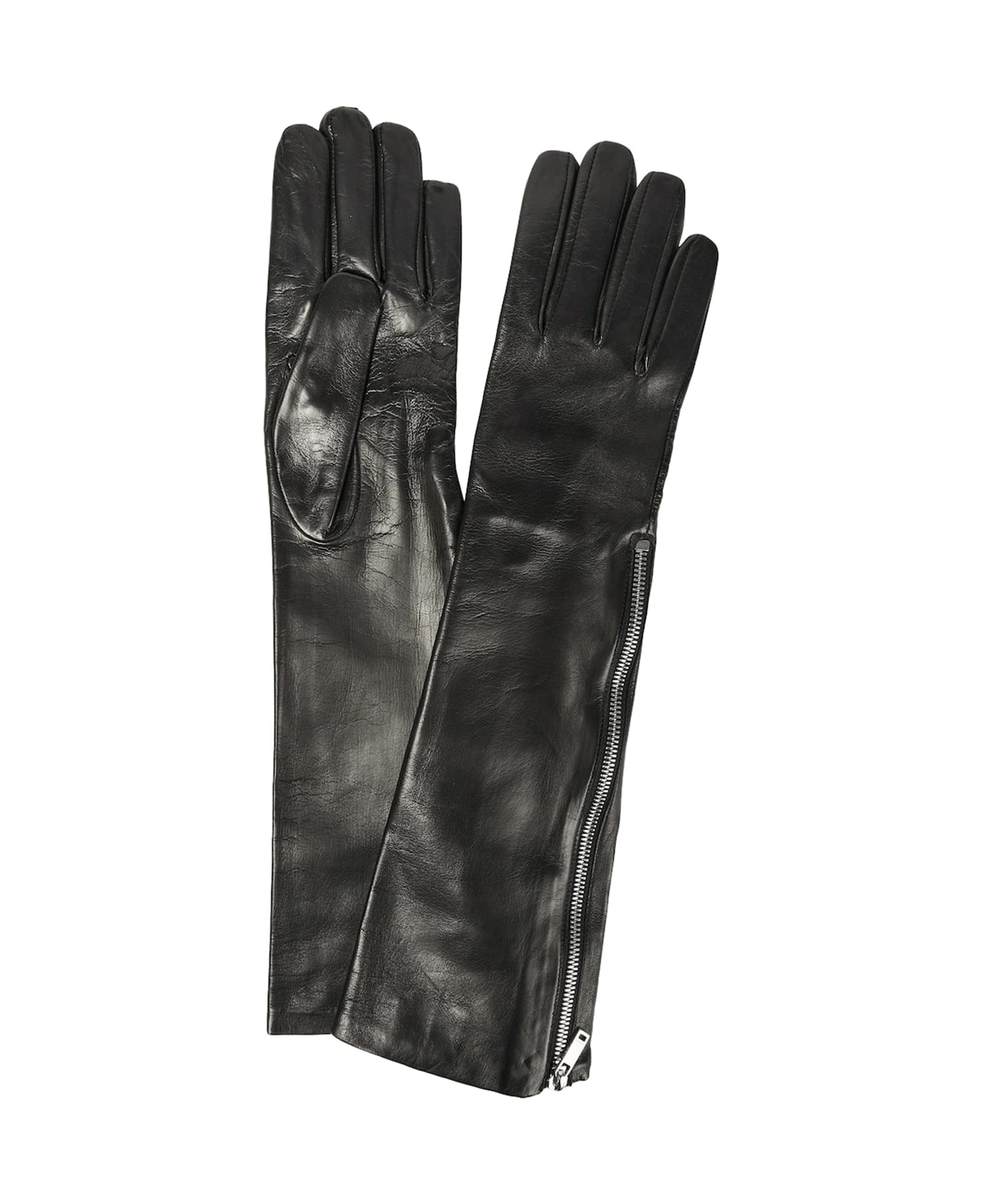 Jil Sander Zip Gloves Medium - Black 手袋