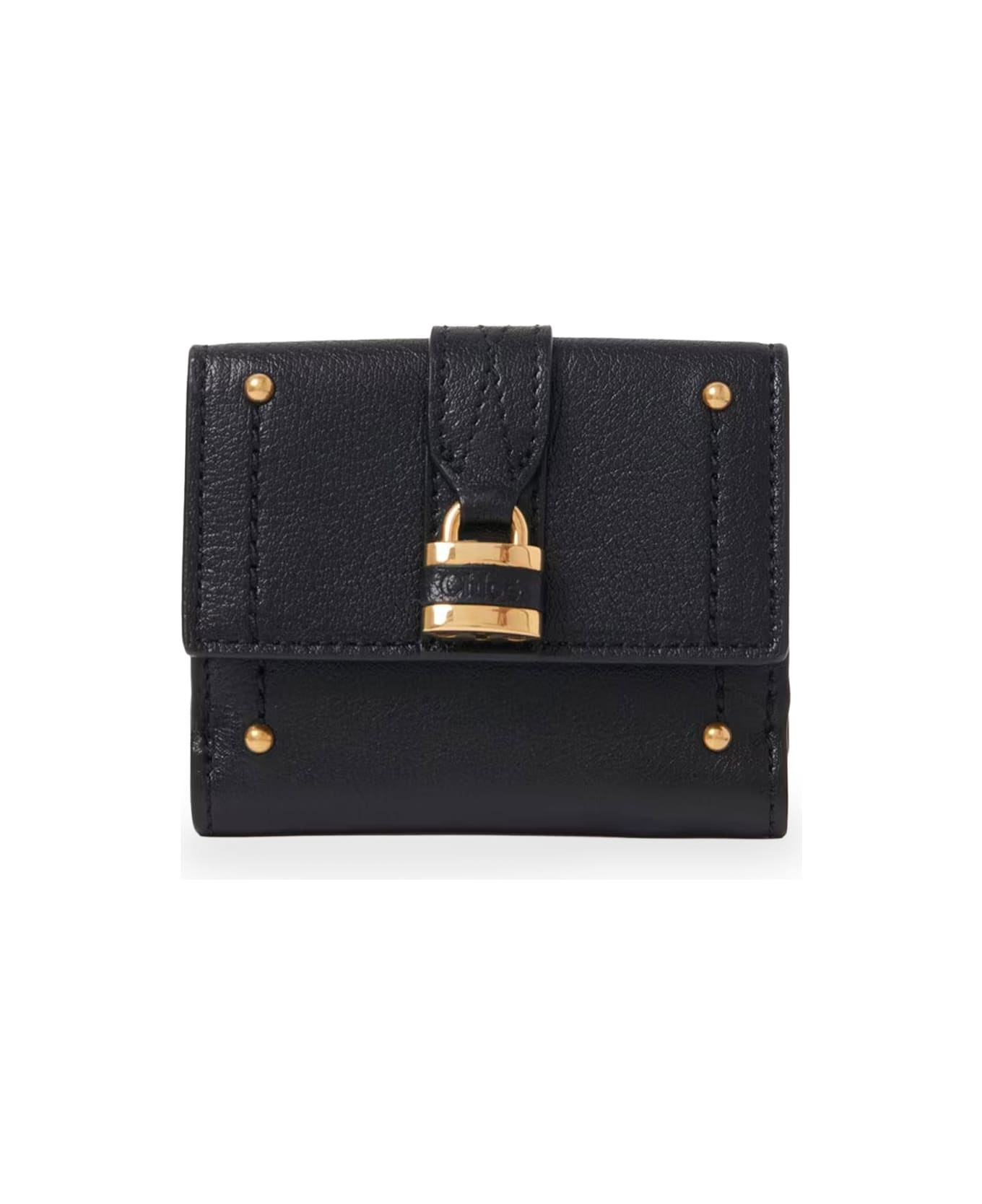 Chloé Paddington Trifold Leather Wallet - Black