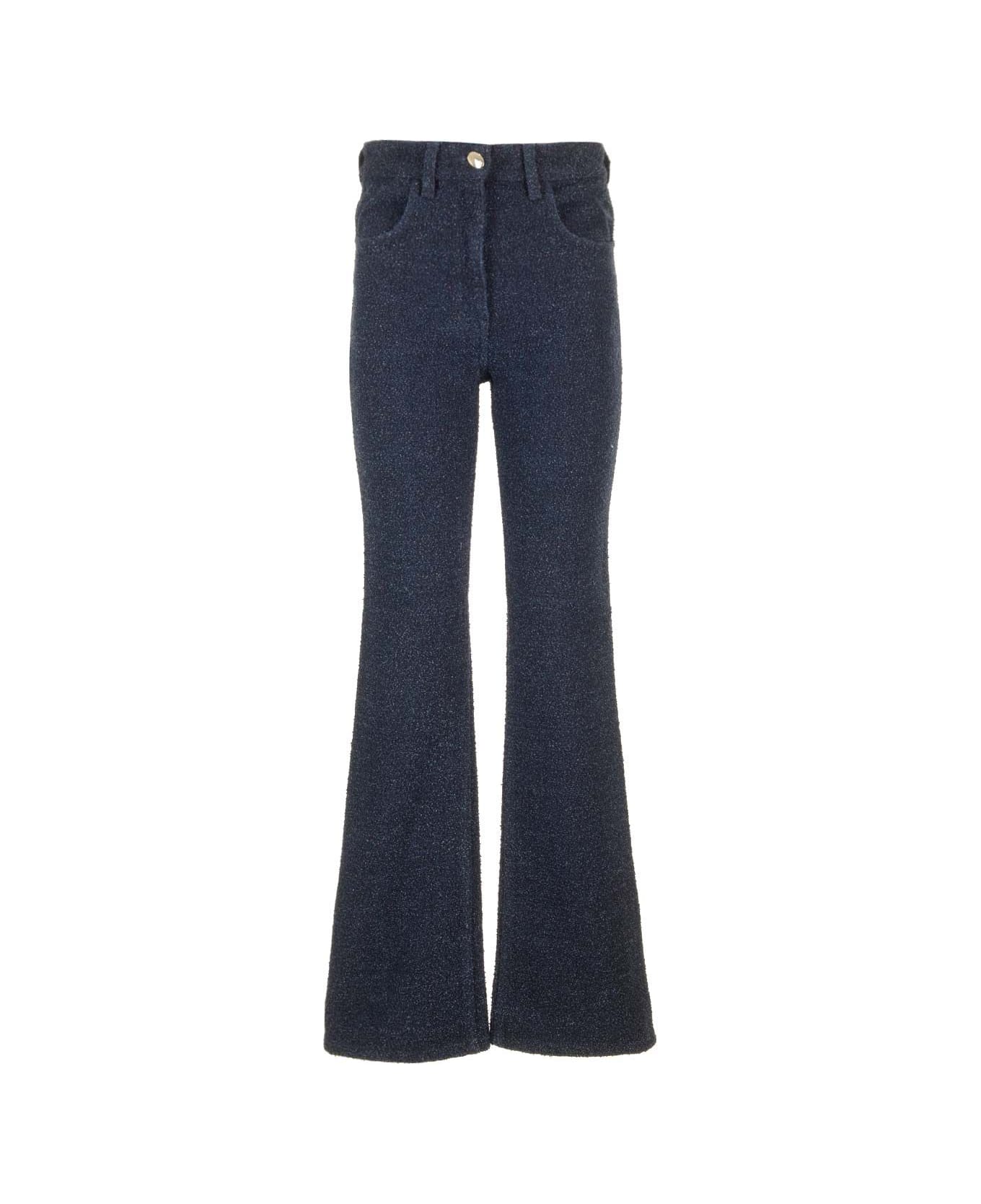 Givenchy Wool Bouclé Trousers - Blue