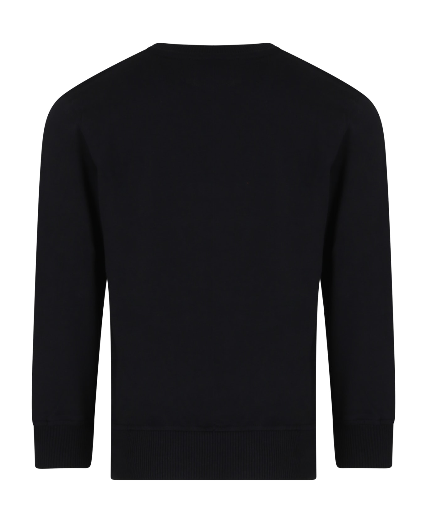 Moschino Black Sweatshirt For Kids With Teddy Bear And Logo - Black ニットウェア＆スウェットシャツ