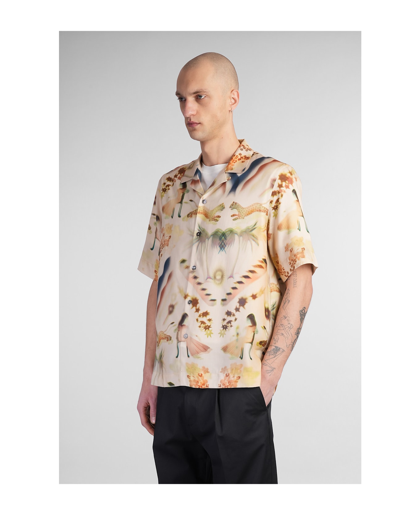Paul Smith Shirt In Beige Wool And Polyester - beige