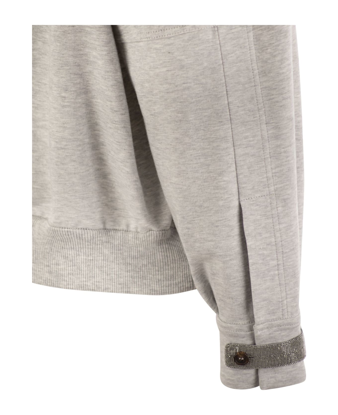 Brunello Cucinelli Cotton Interlock Topwear - Grey フリース