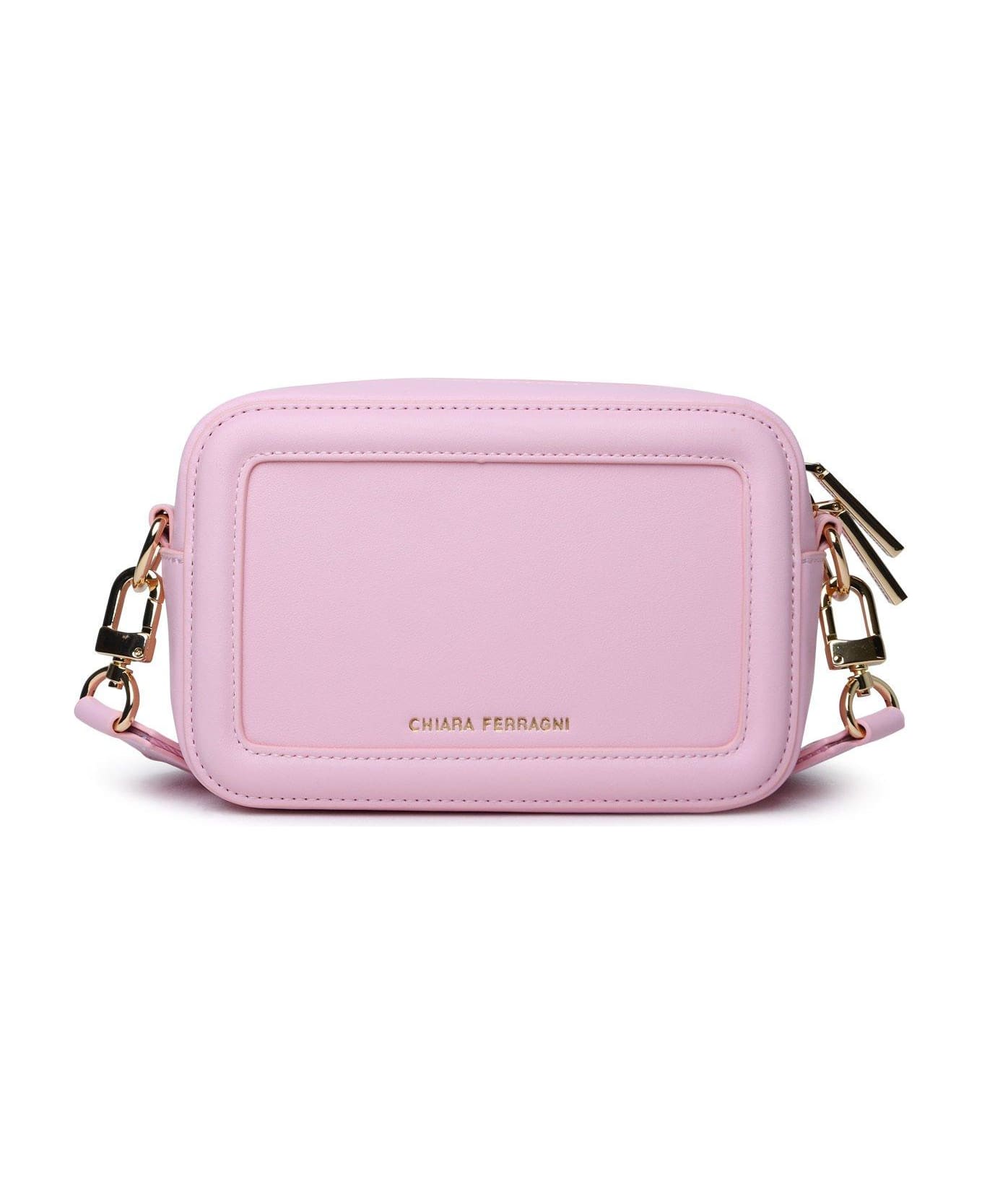 Chiara Ferragni Eyelike Plaque Zipped Shoulder Bag - Pink