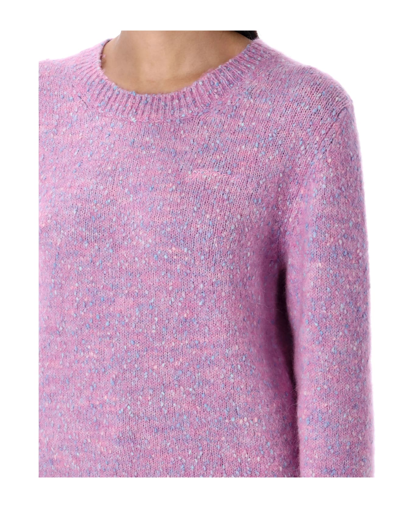 Ganni Round Neck Jumper - ROSE VIOLET