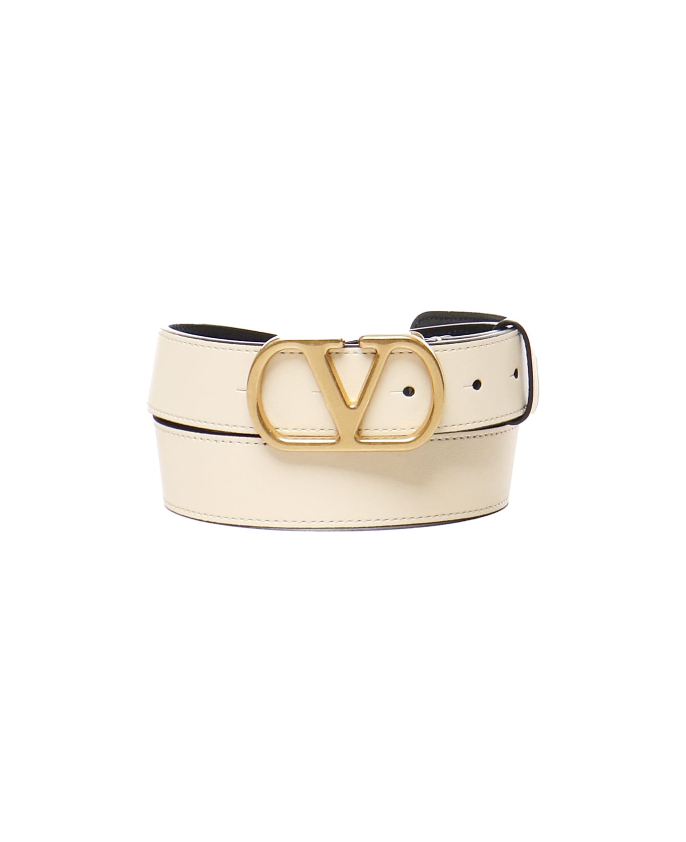 Valentino Garavani Vlogo Signature Belt - White