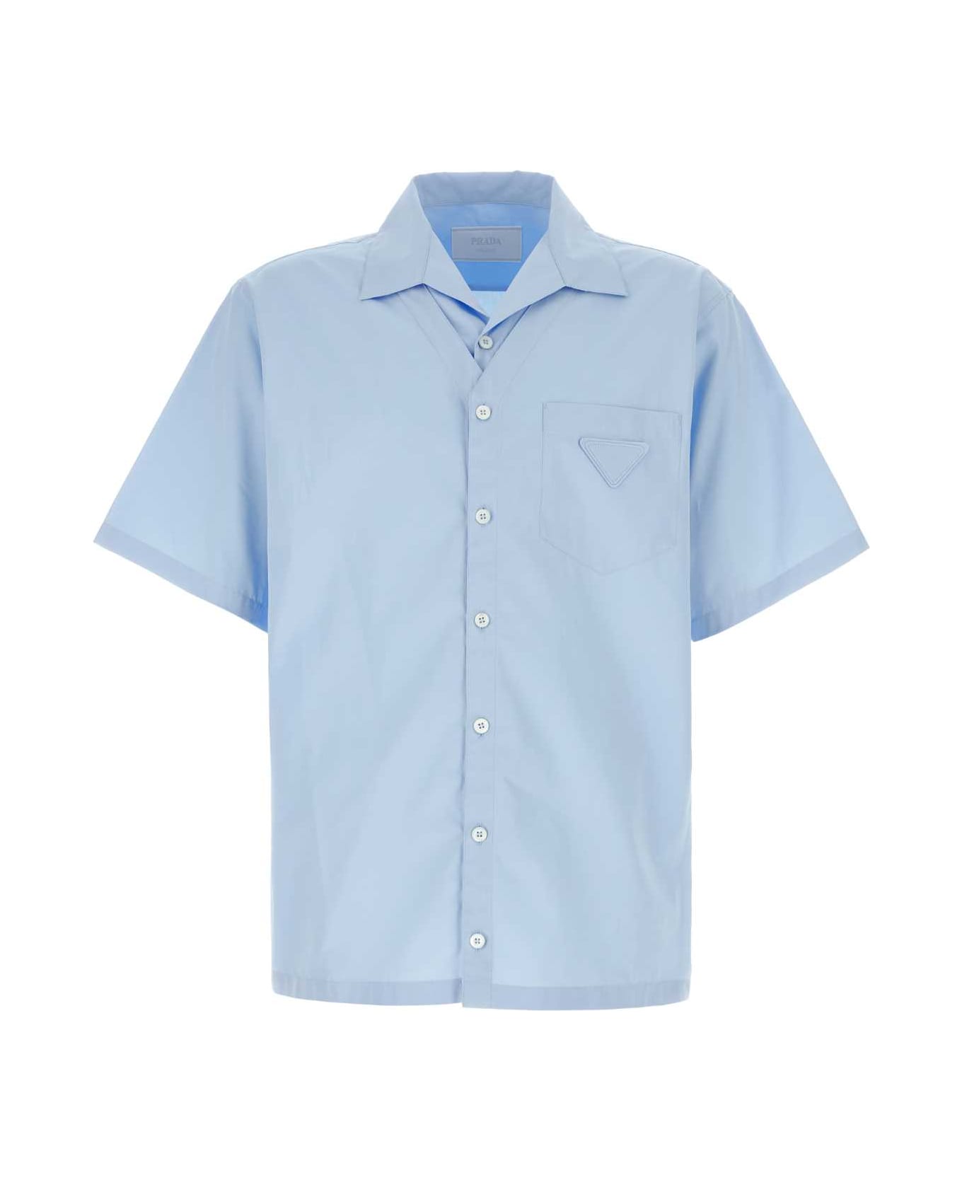 Prada Light Blue Poplin Shirt - CIELO