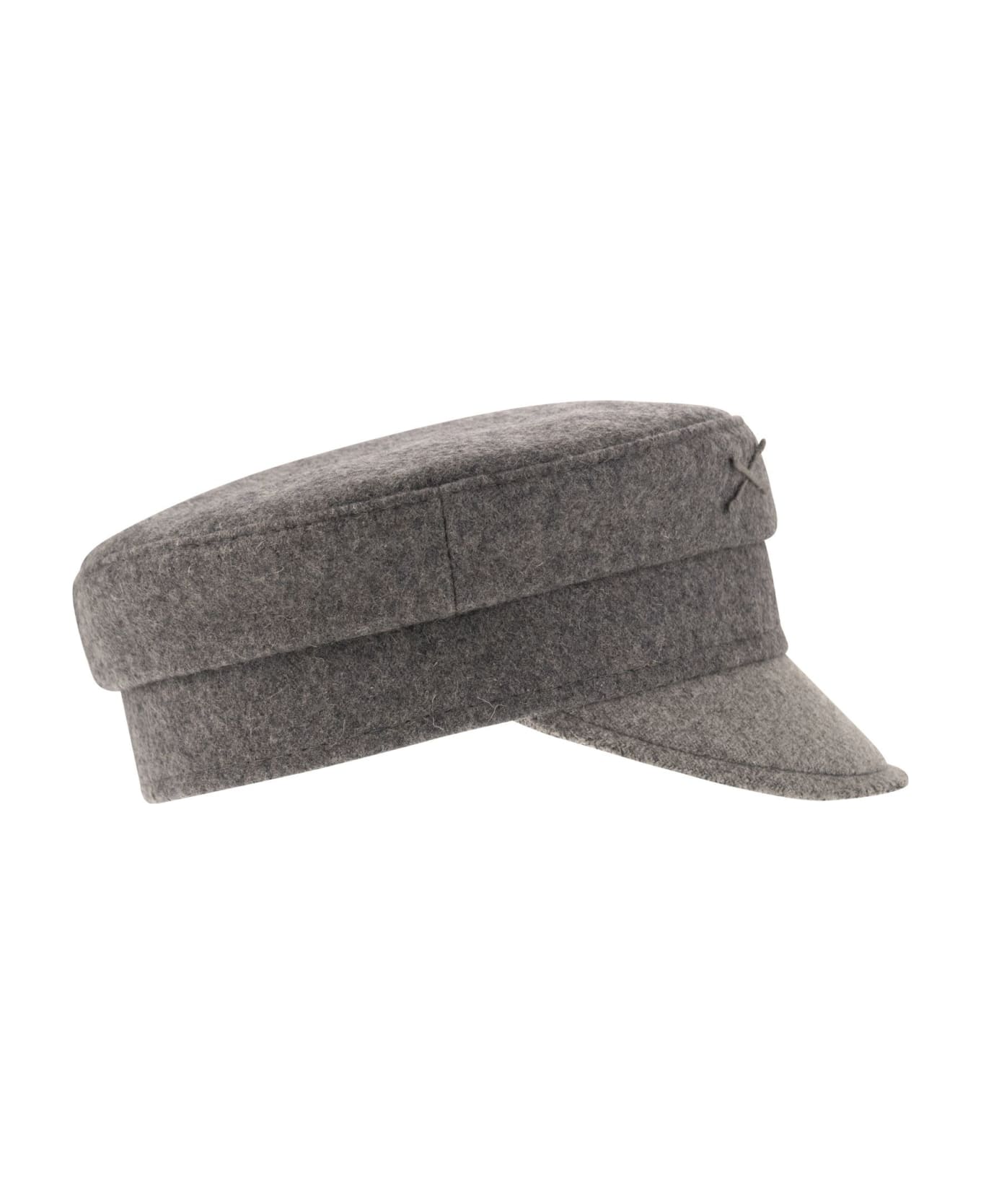 Ruslan Baginskiy Baker Boy - Wool-blend Hat - Grey