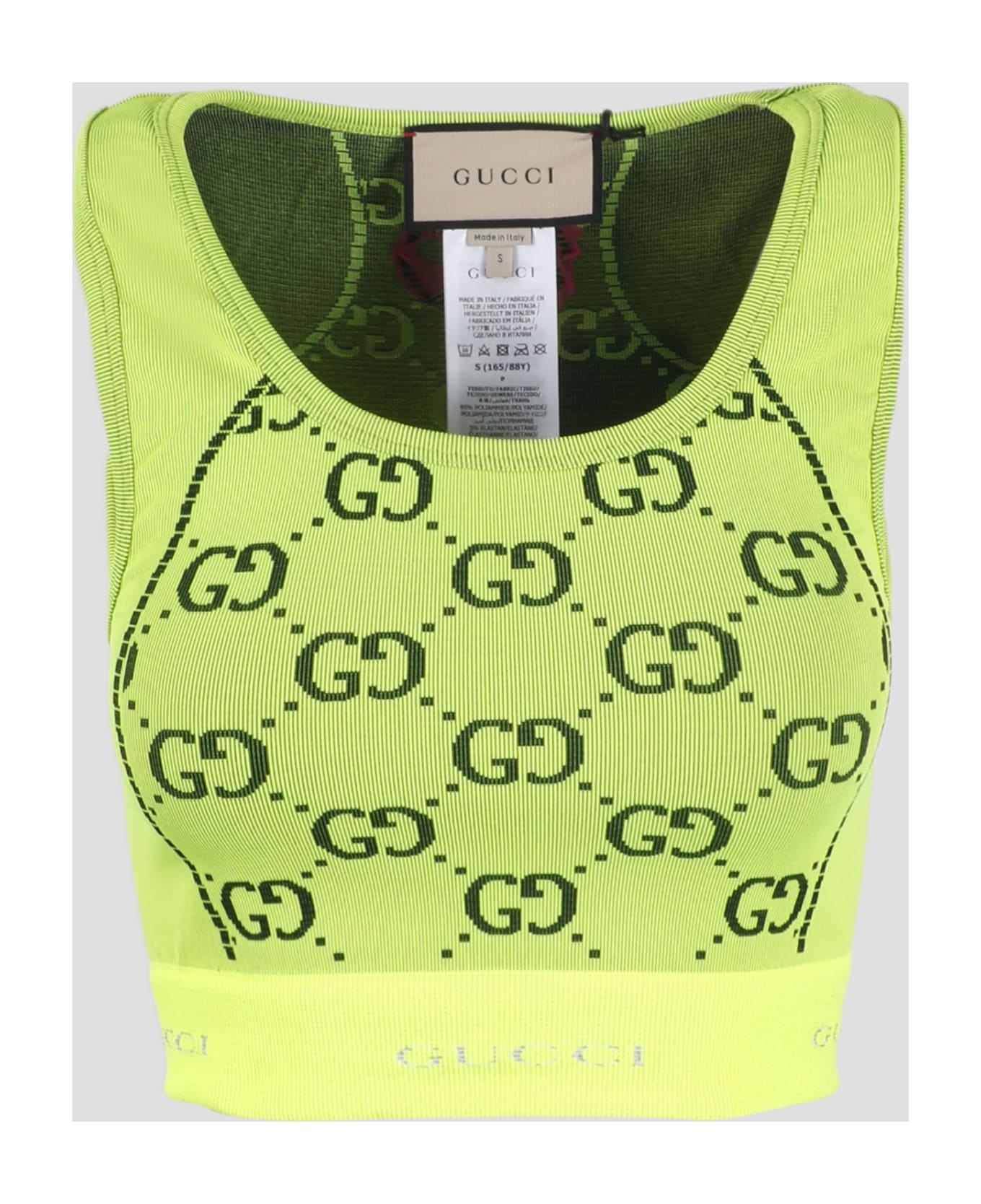 Gucci Gg Jersey Jacquard Top - Yellow & Orange
