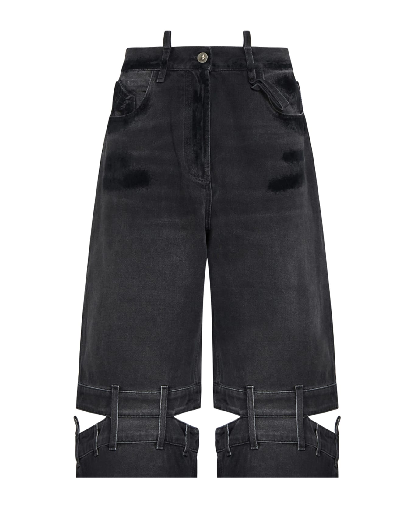 The Attico Lunghi Cut-out Jeans - Black