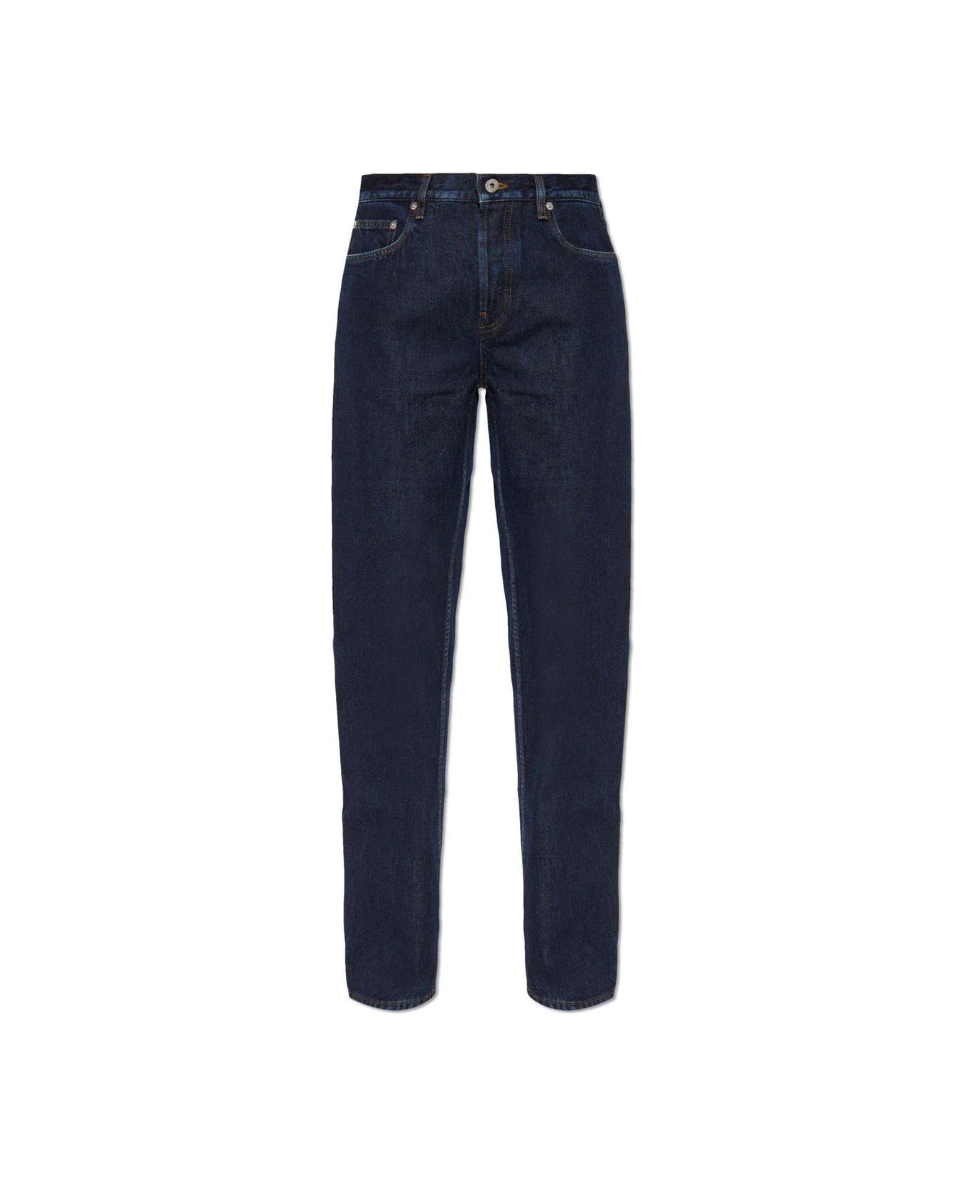 Burberry Logo Patch Straight-leg Jeans - Blue