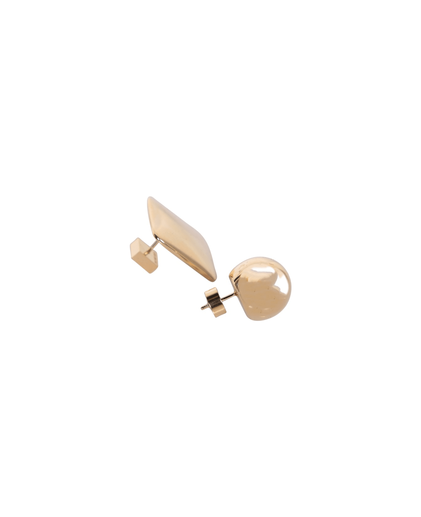 Jacquemus Les Rond Carre Gold Earrings - Metallic