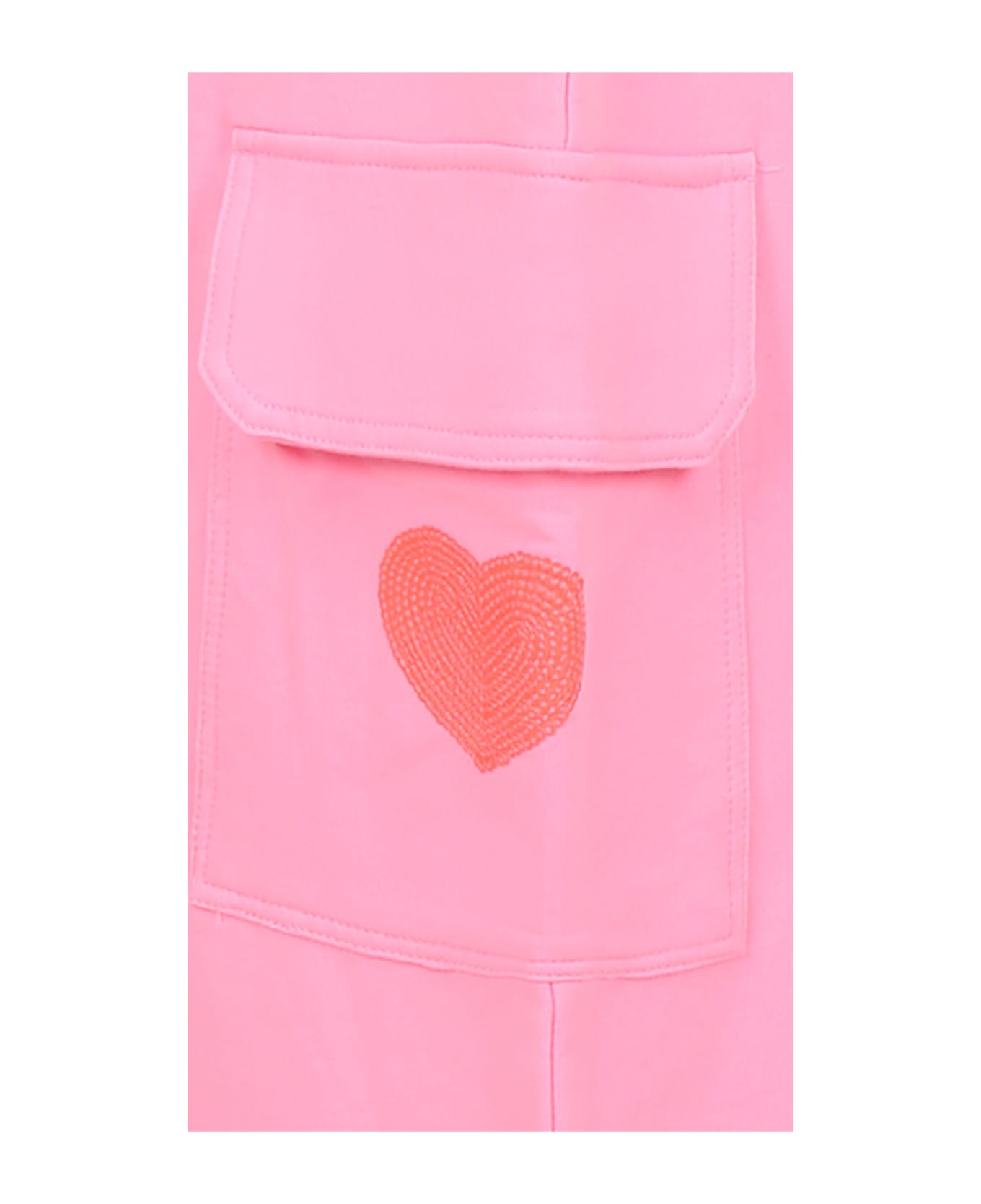 Billieblush Pink Trousers For Girl With Heart - Pink