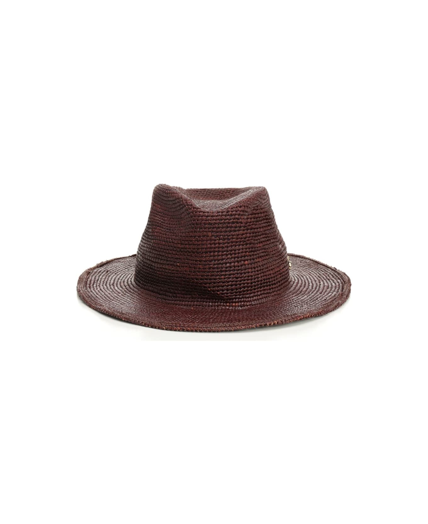 Borsalino Clochard-panama Crochet/t.media/medium Brim - Brown