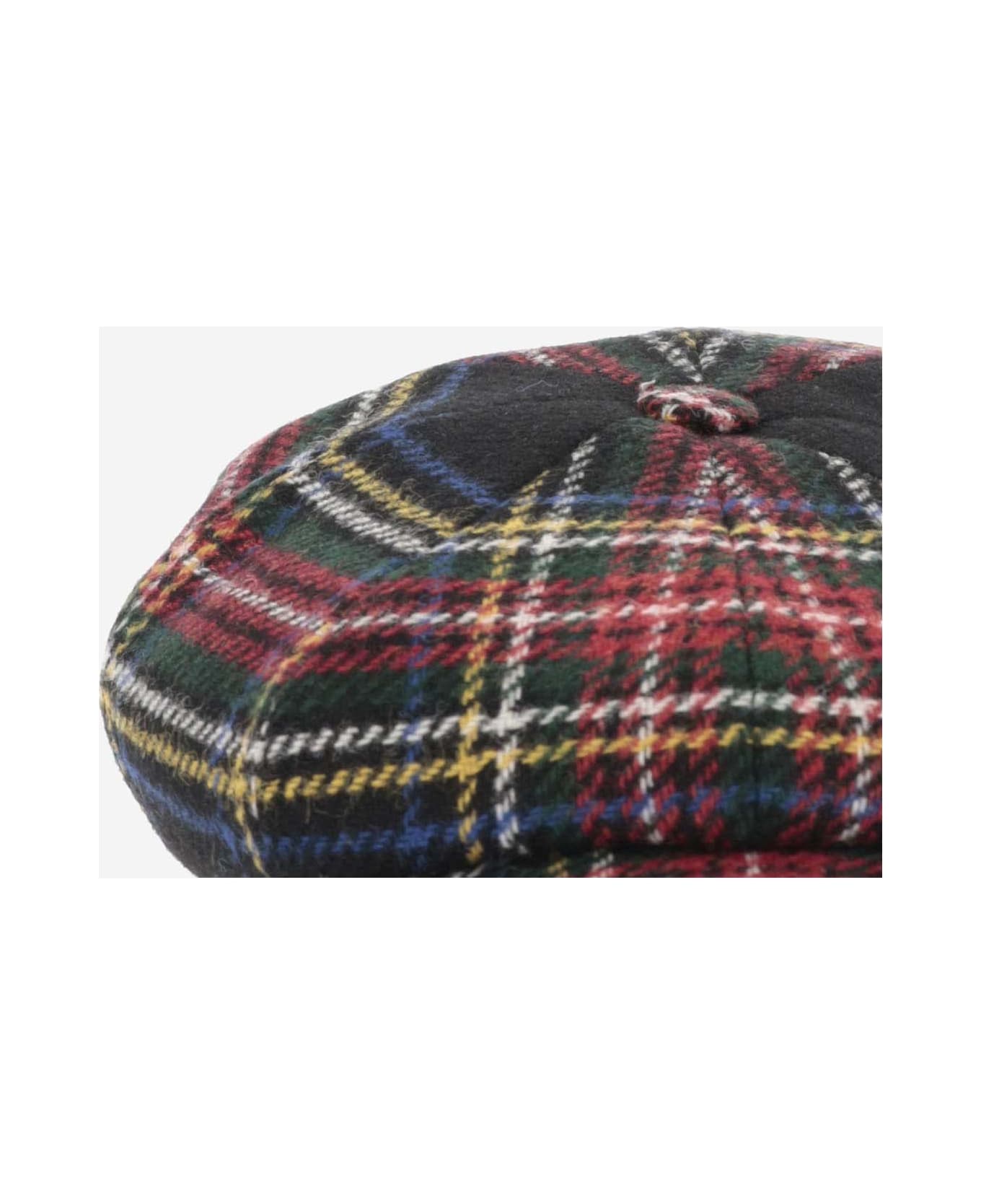 Stetson Wool Cap With Check Pattern - GREEN CHECK