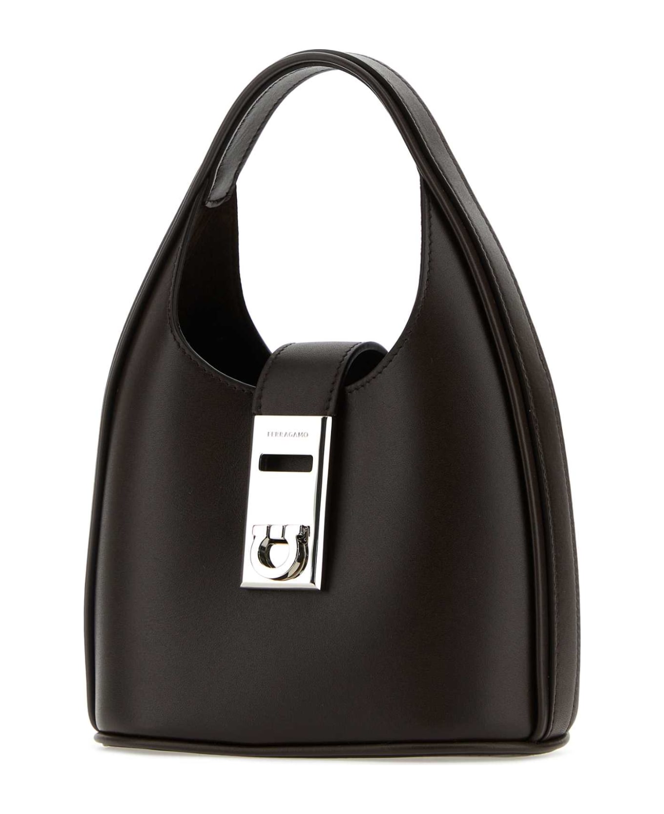 Ferragamo Dark Brown Leather Handbag - BROWN