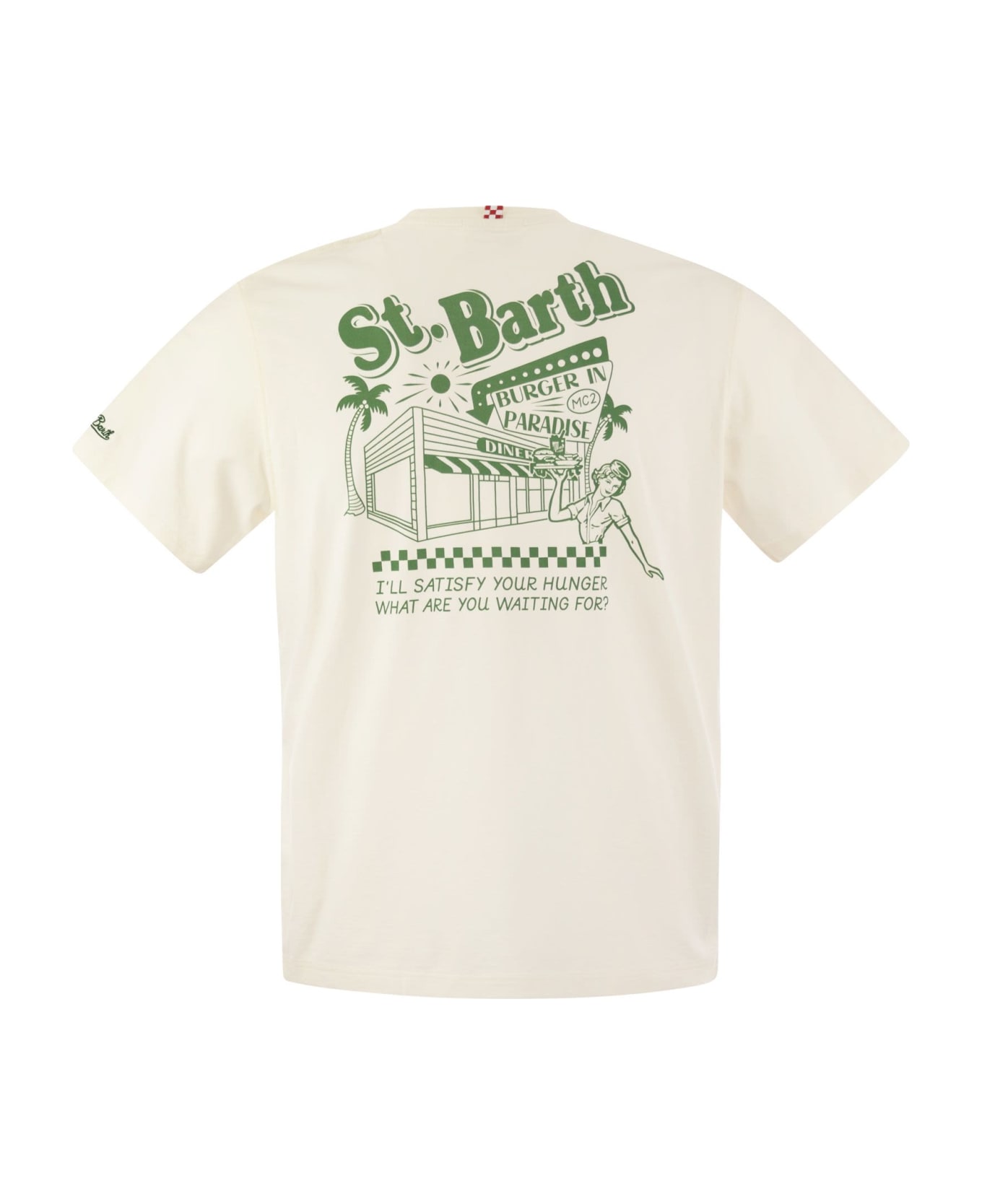 MC2 Saint Barth T-shirt With Print On Chest And Back - White