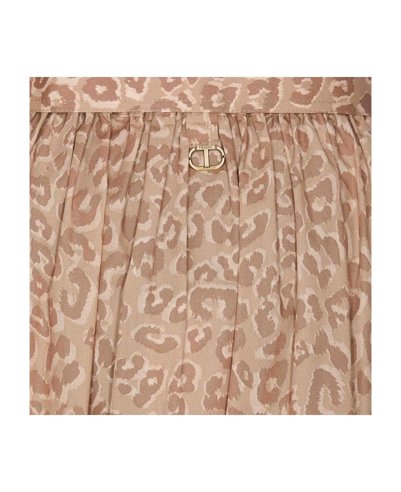 TwinSet Animalier Print Skirt - Ginger Root スカート