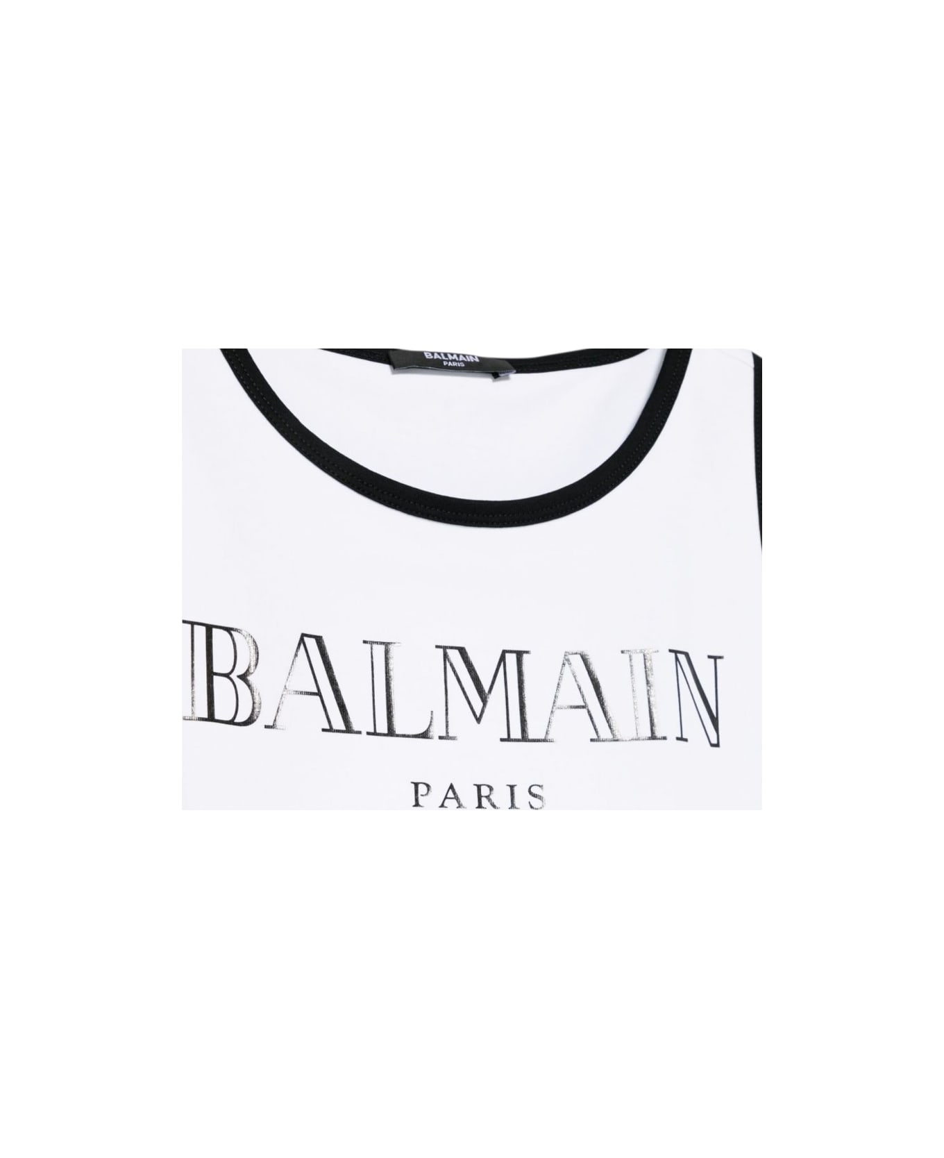 Balmain Tops With Logo - WHITE