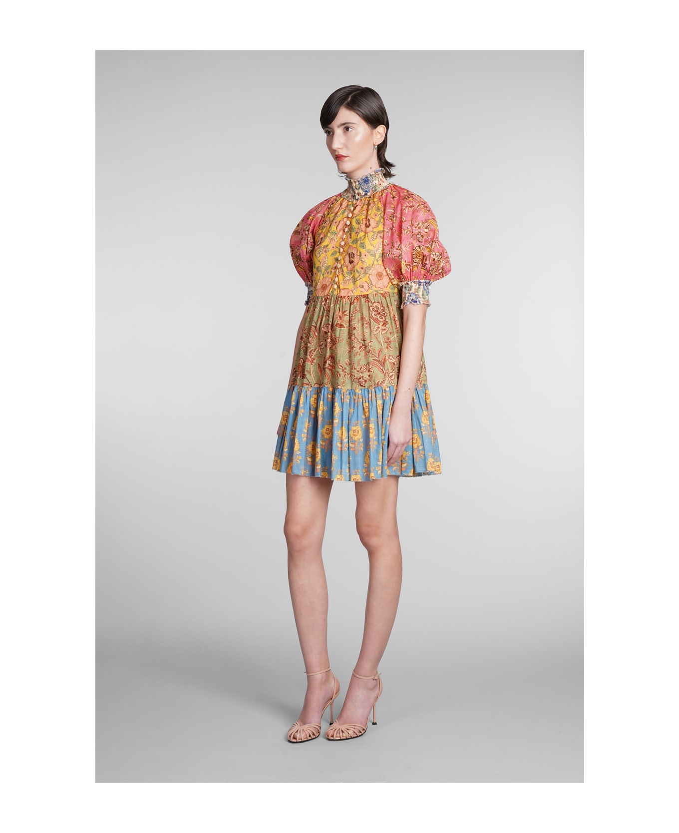Zimmermann Dress In Multicolor Cotton - multicolor