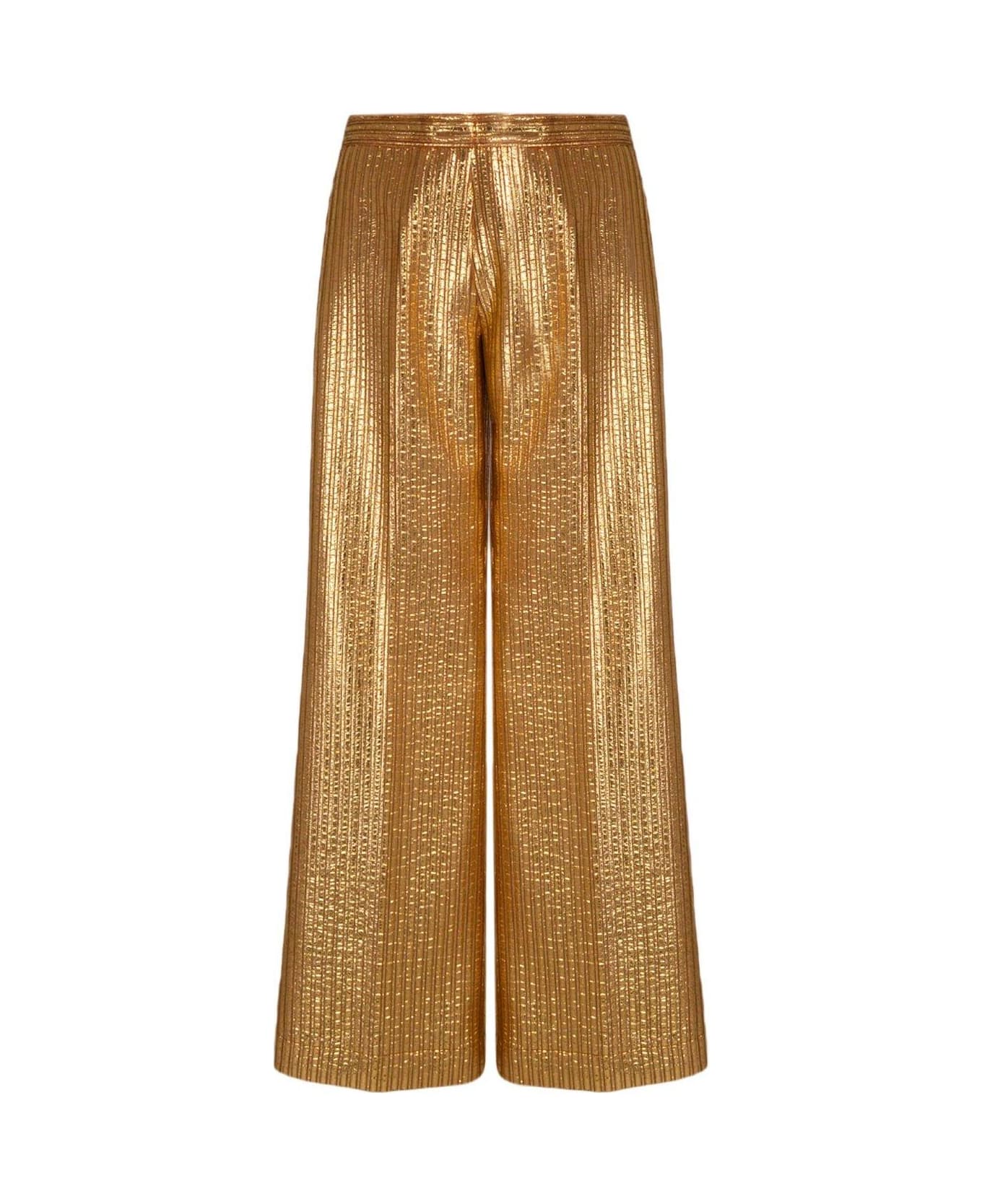 Forte_Forte High Waist Wide Leg Trousers - Yellow