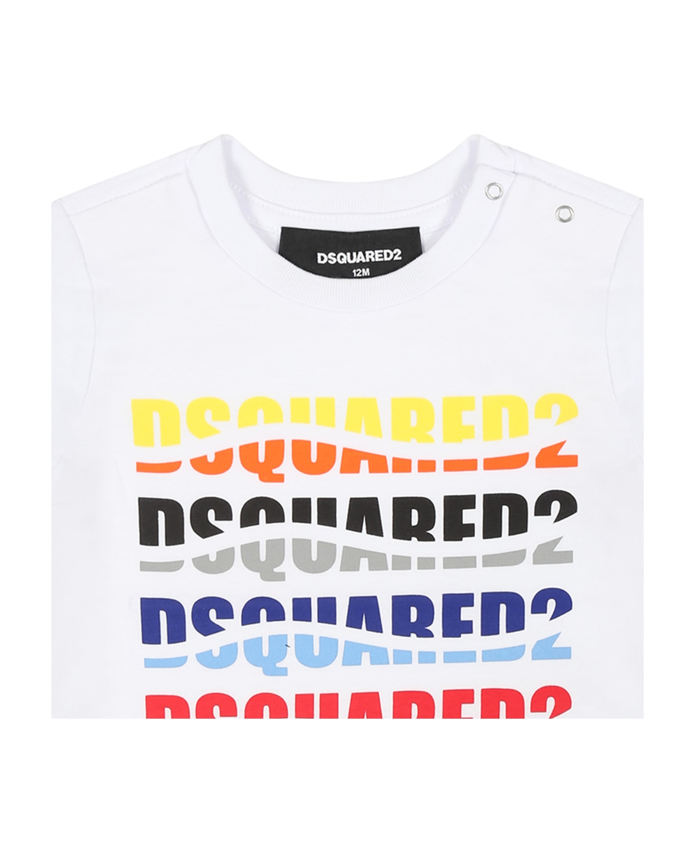 Dsquared2 White T-shirt For Baby Boy With Logo - White