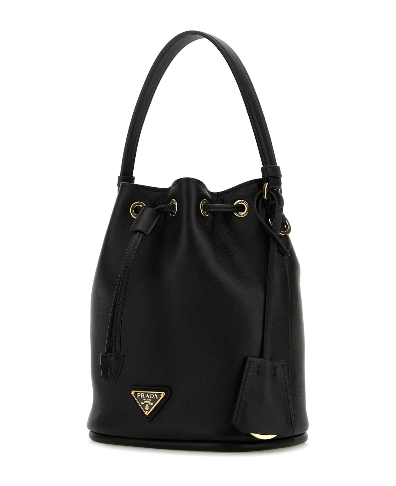 Prada Black Leather Re-edition 1978 Bucket Bag - NERO