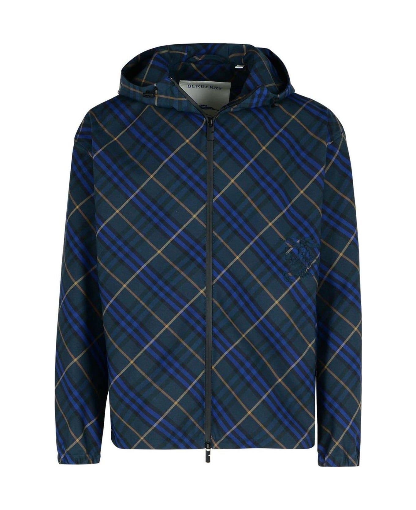 Burberry Check-pattern Hooded Jacket - MIDNIGHT IP CHECK