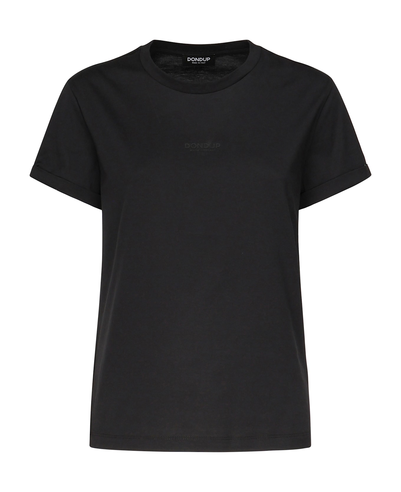 Dondup Regular Fit T-shirt With Logo - Black