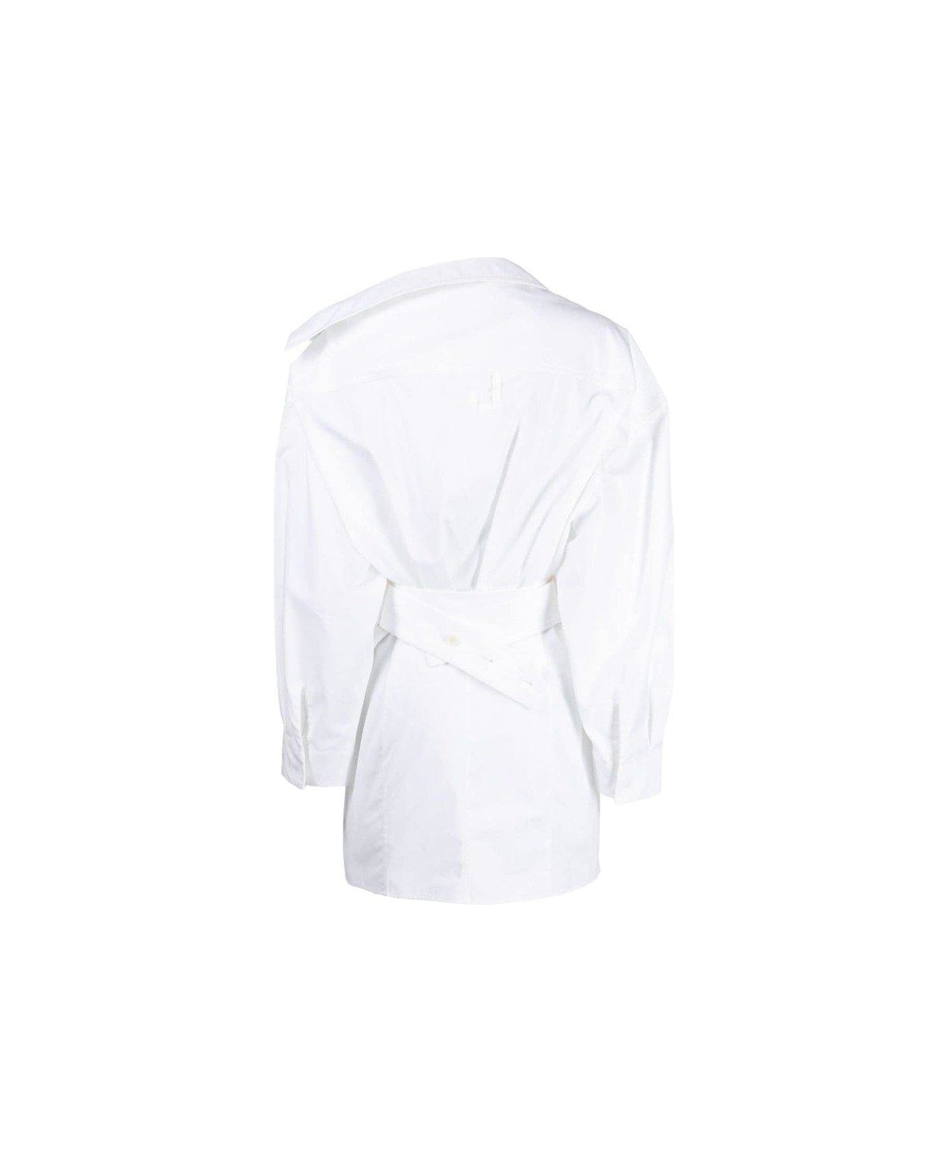 Jacquemus Collared Long-sleeve Shirt - White