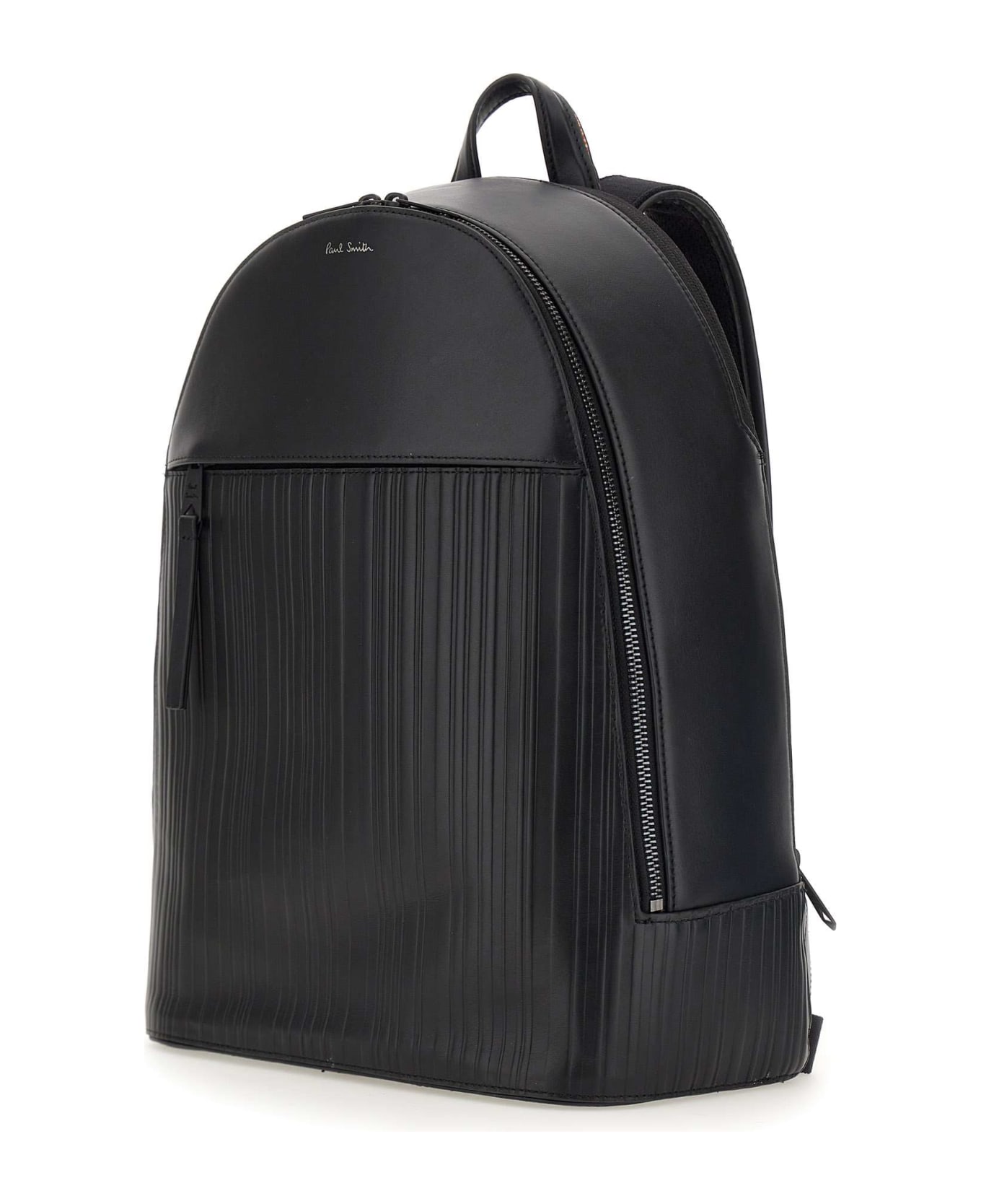 Paul Smith Leather Backpack - BLACK