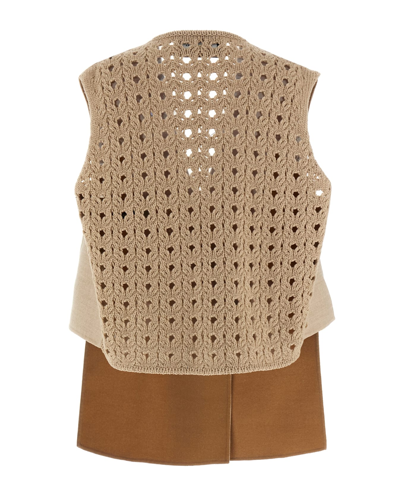 Fabiana Filippi Tricot Wool Vest - Beige