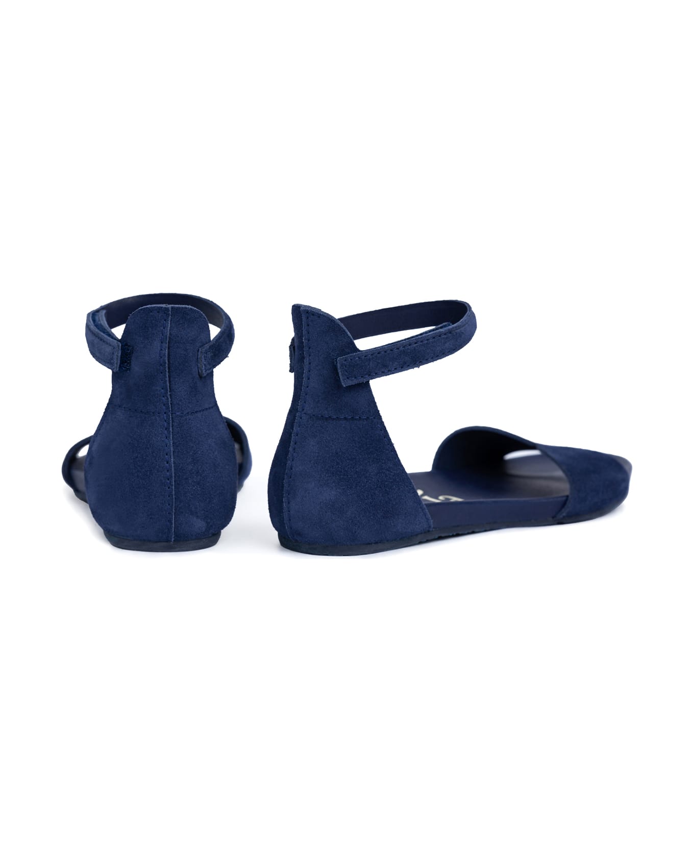 Pedro Garcia Jela Blue Suede Sandal With Strap - MARINA