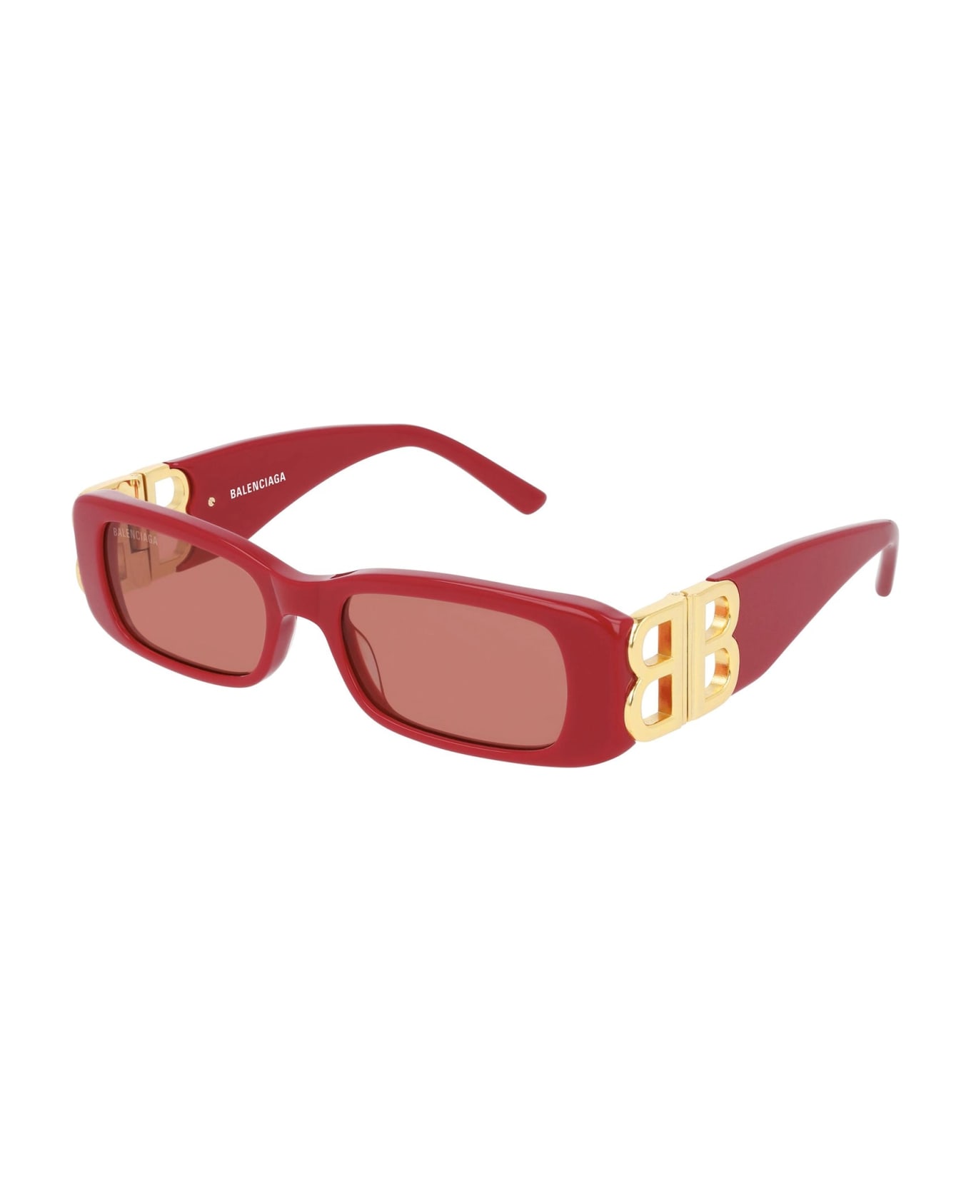 Balenciaga Eyewear Bb0096s Sunglasses - shiny solid red
