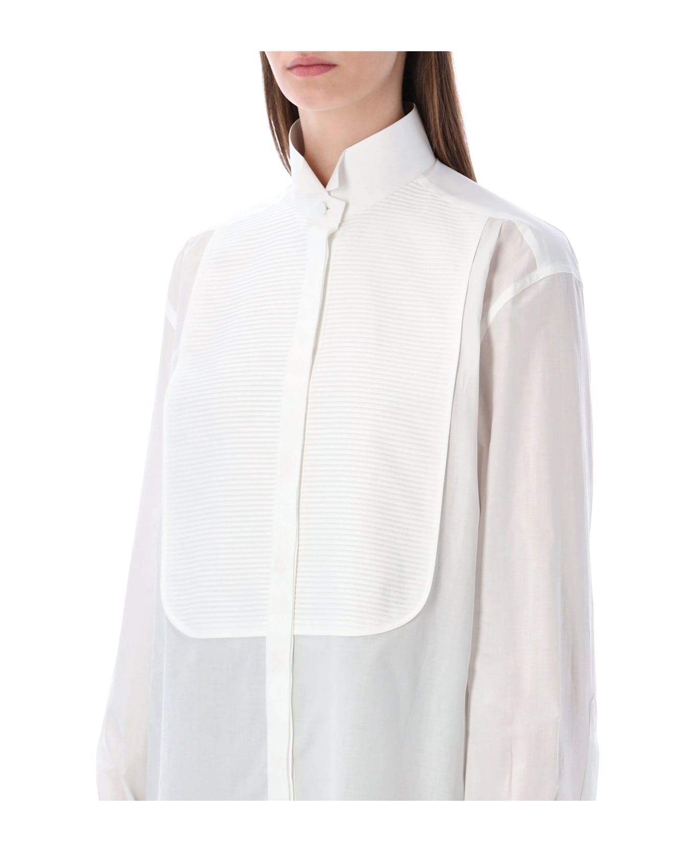 Tom Ford Cotton Tuxedo Shirt - WHITE
