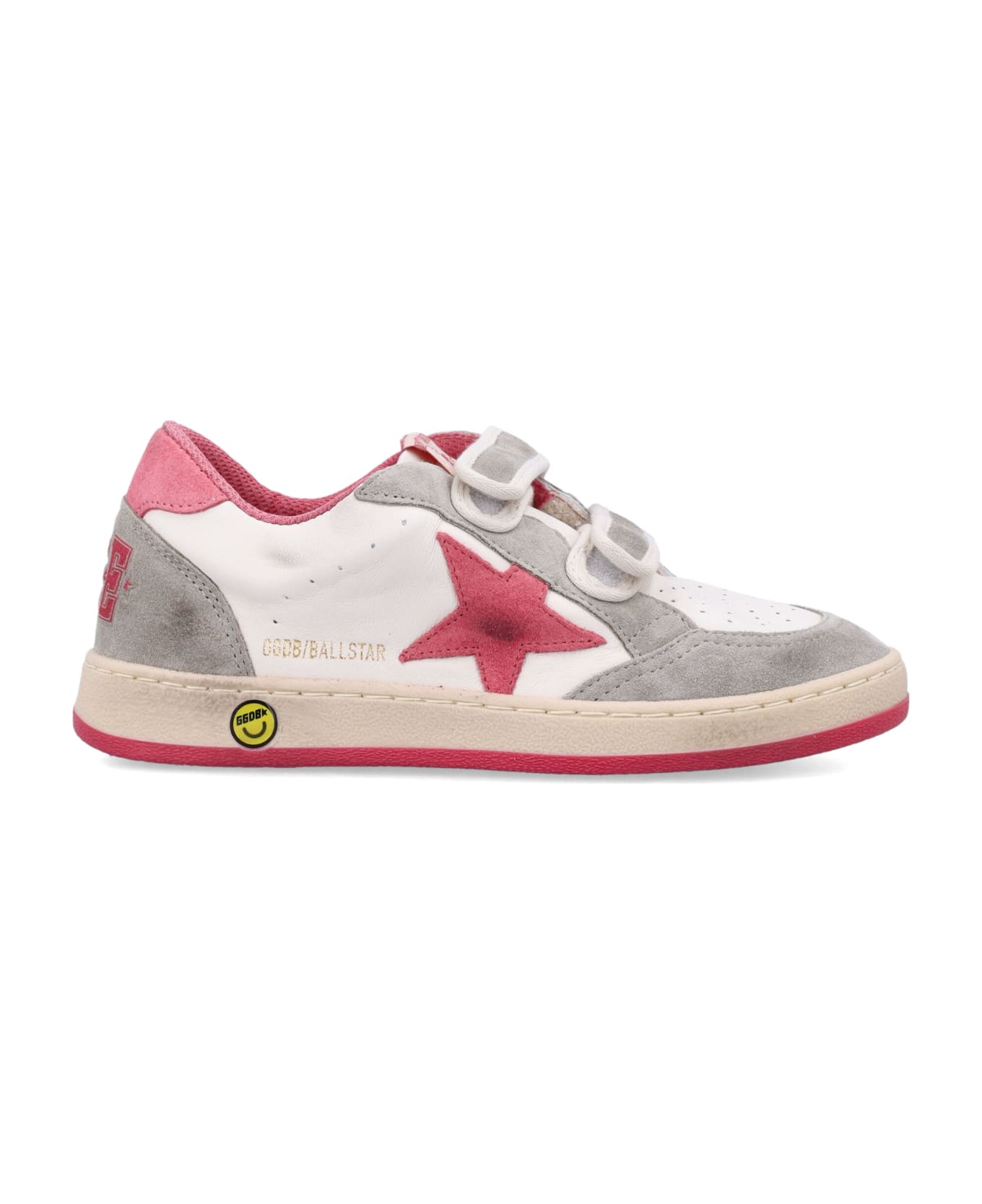 Golden Goose Ballstar Sneakers - WHITE/RED