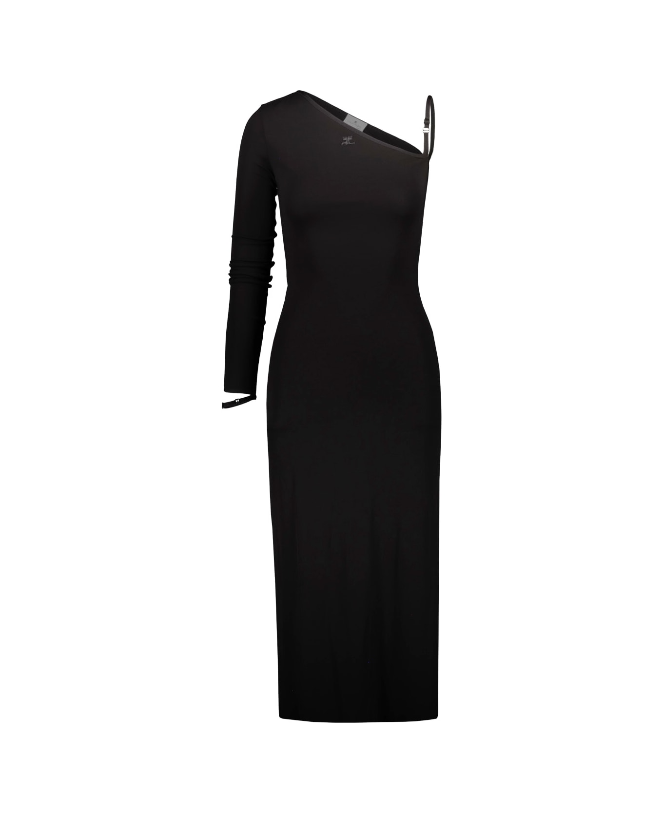Courrèges One Sleeve Long Dress - Black ワンピース＆ドレス