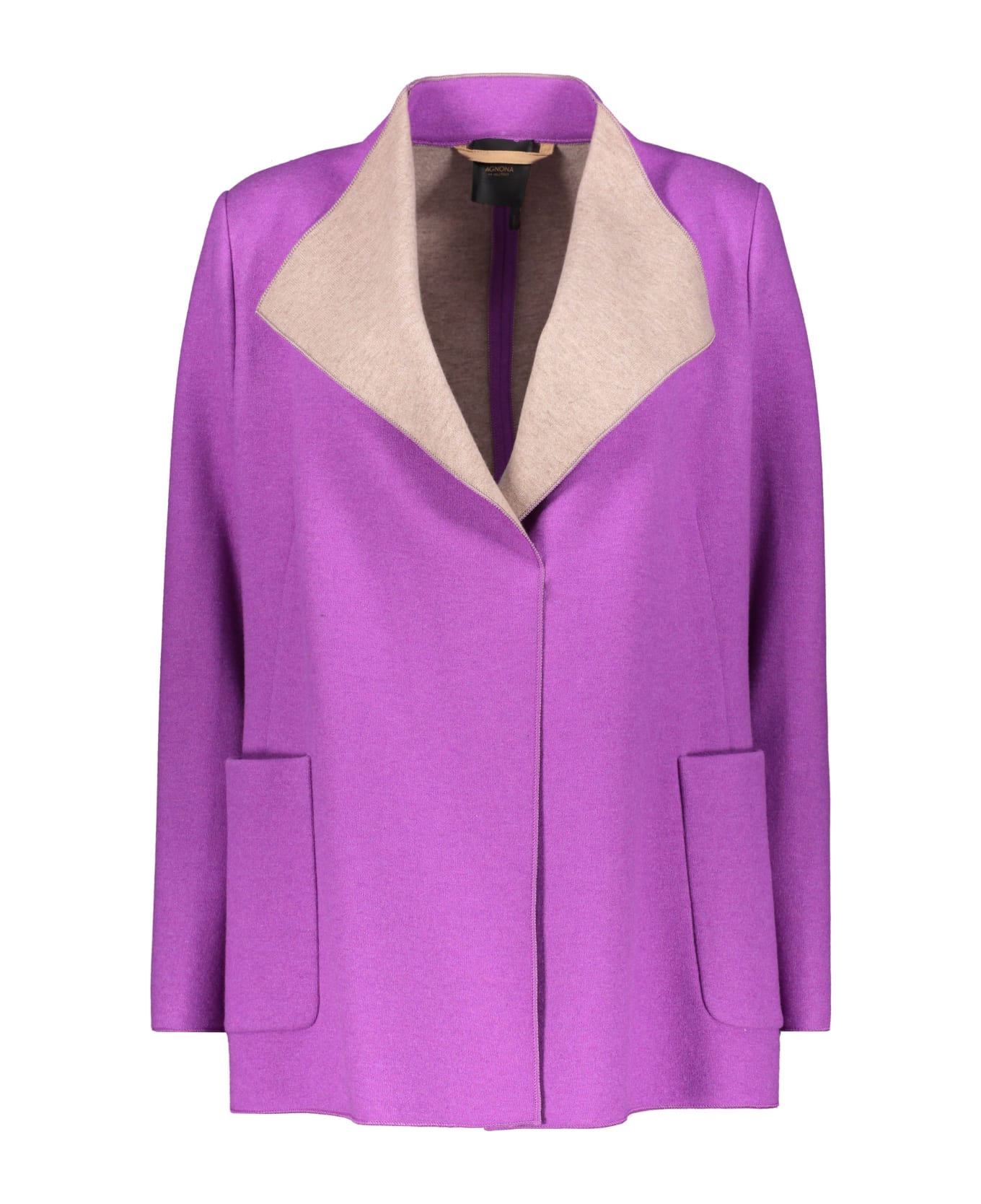 Agnona Cashmere Jacket - purple ブレザー