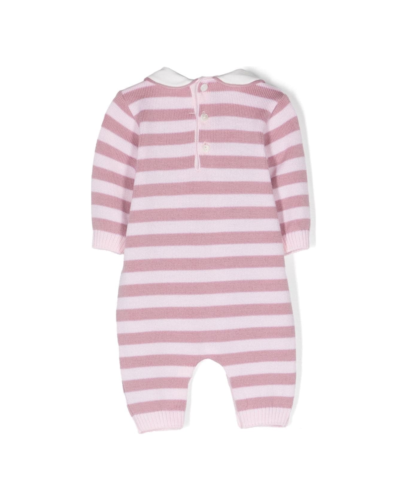 Little Bear Striped Onesie - Pink