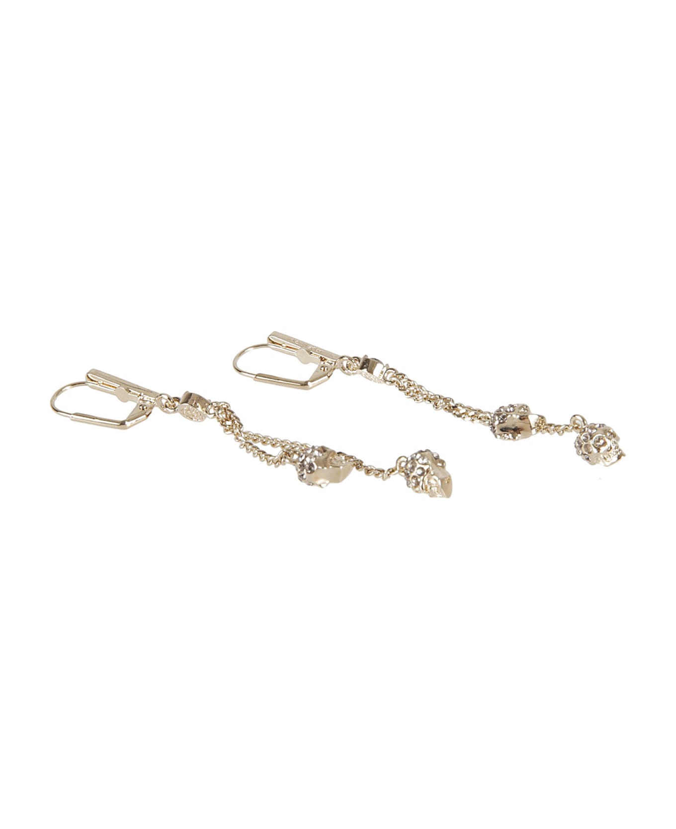 Alexander McQueen Thin Chain Earrings - Grey