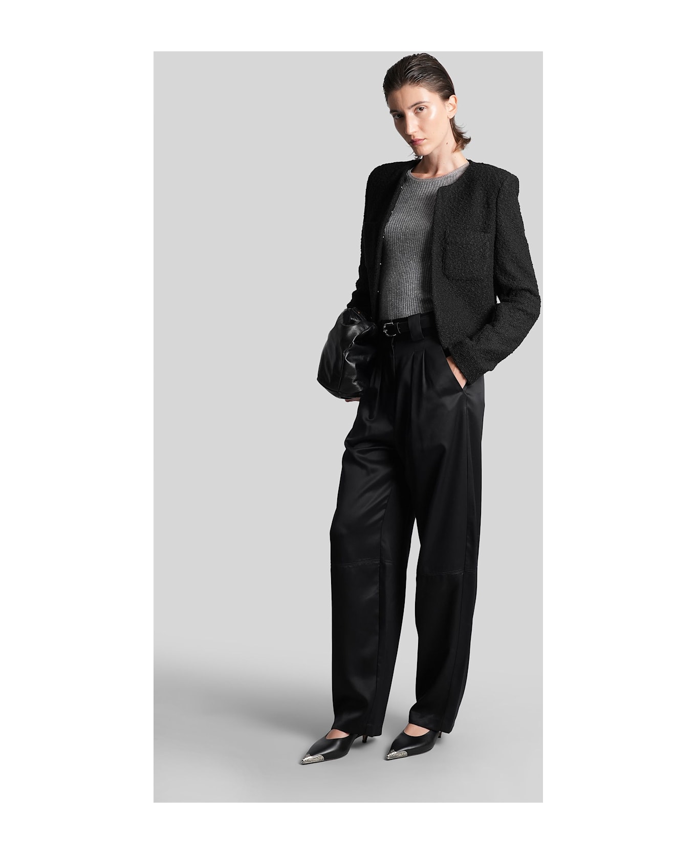 IRO Shaline Casual Jacket In Black Cotton - black
