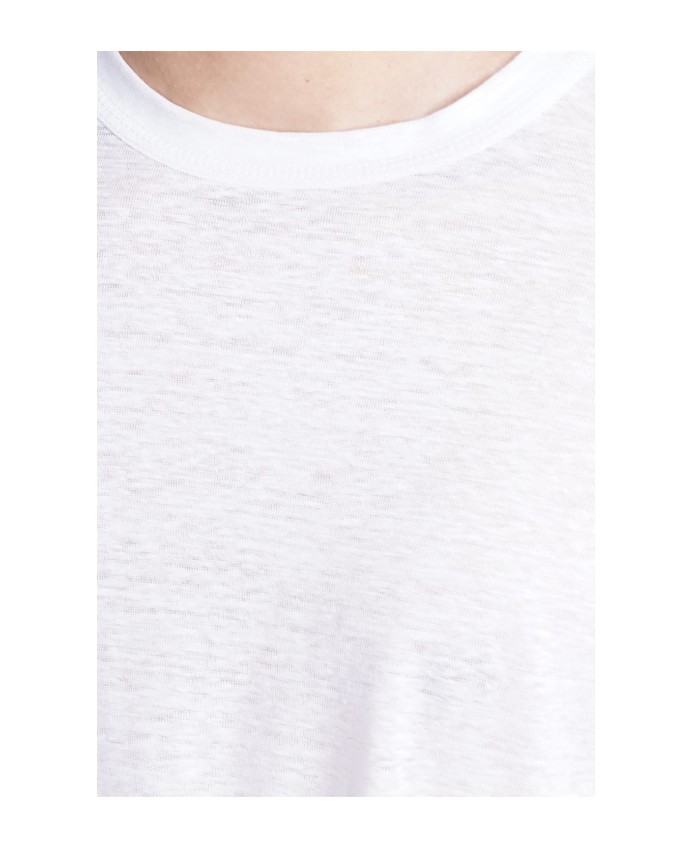 costumein T-shirt In White Linen
