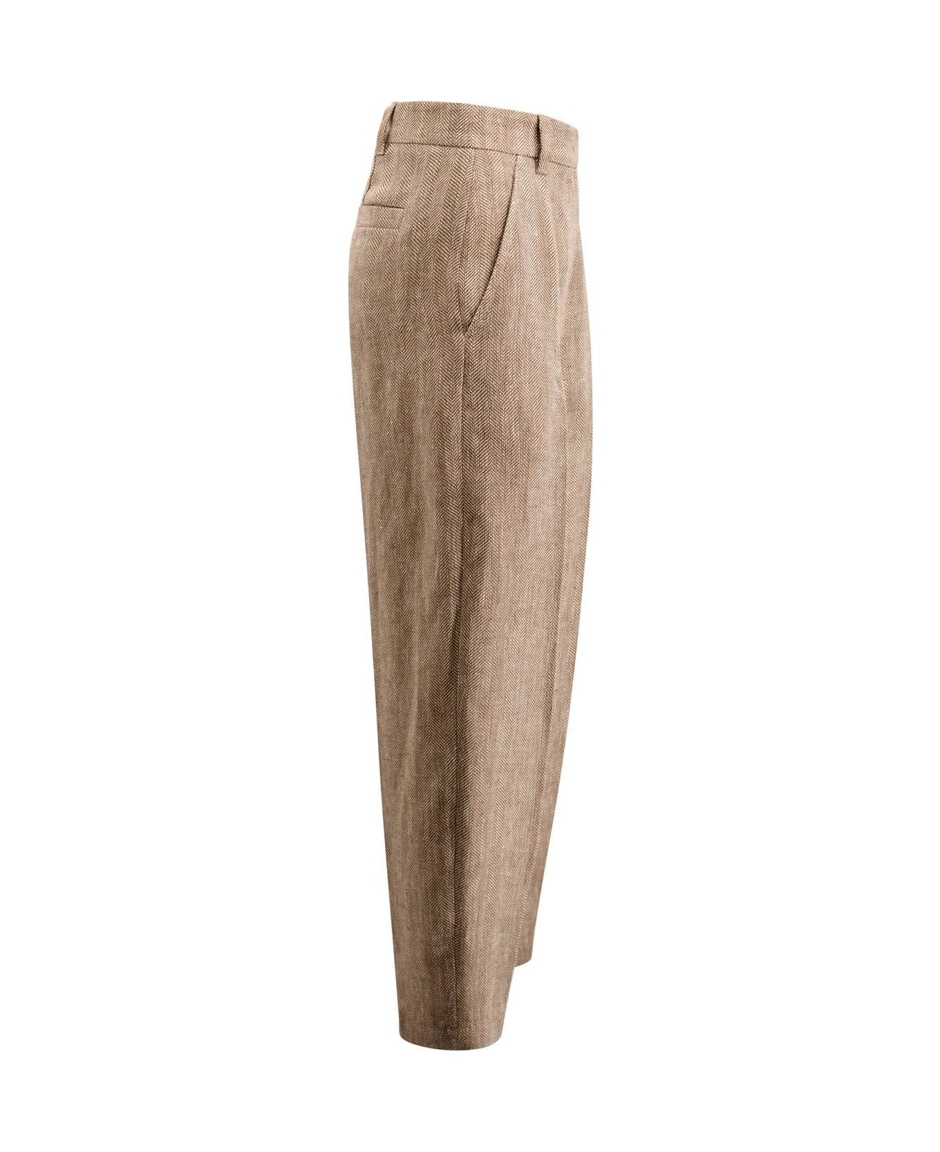 Brunello Cucinelli Tapered Leg Trousers - Brown