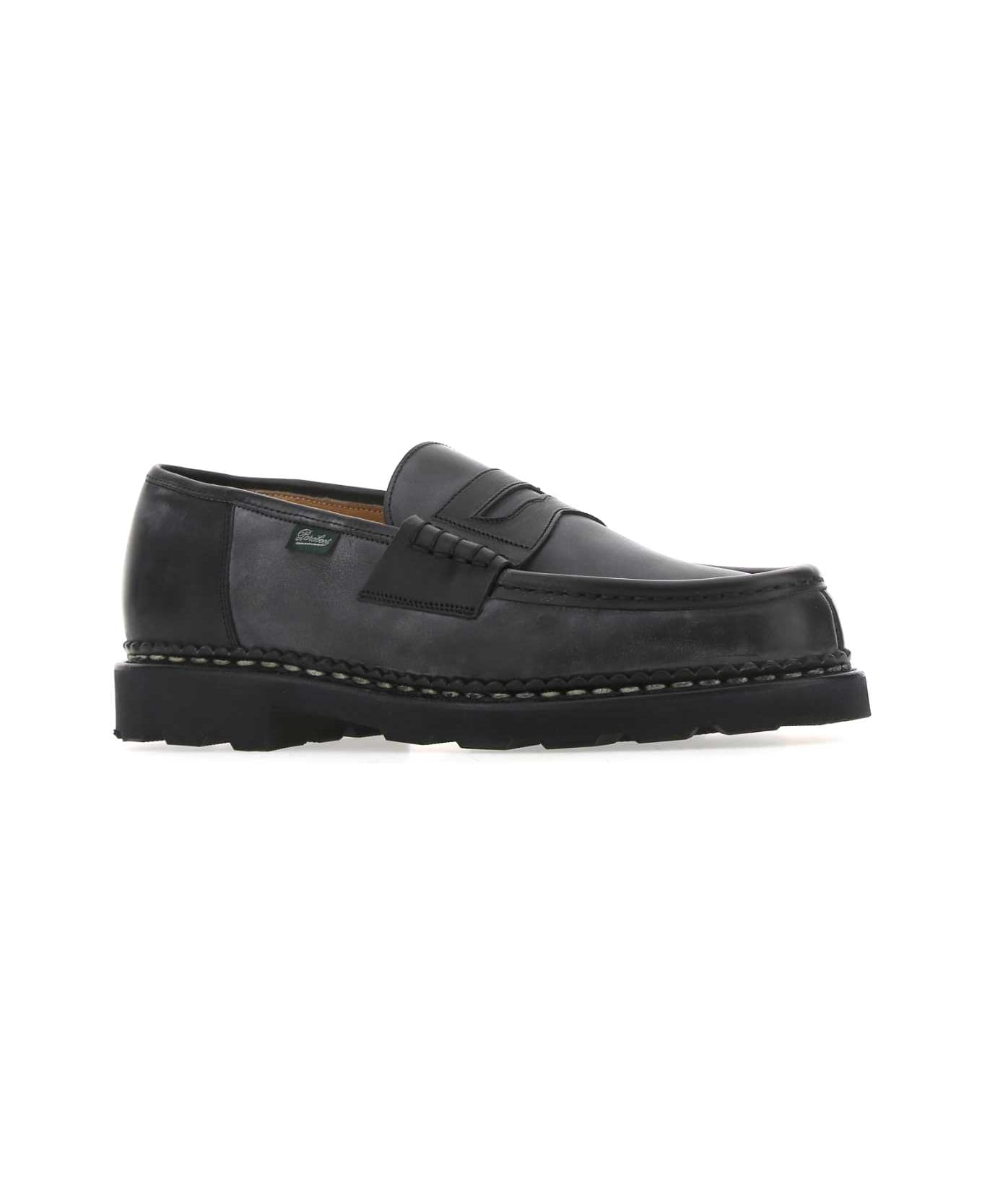 Paraboot Black Leather Loafers - NOIR