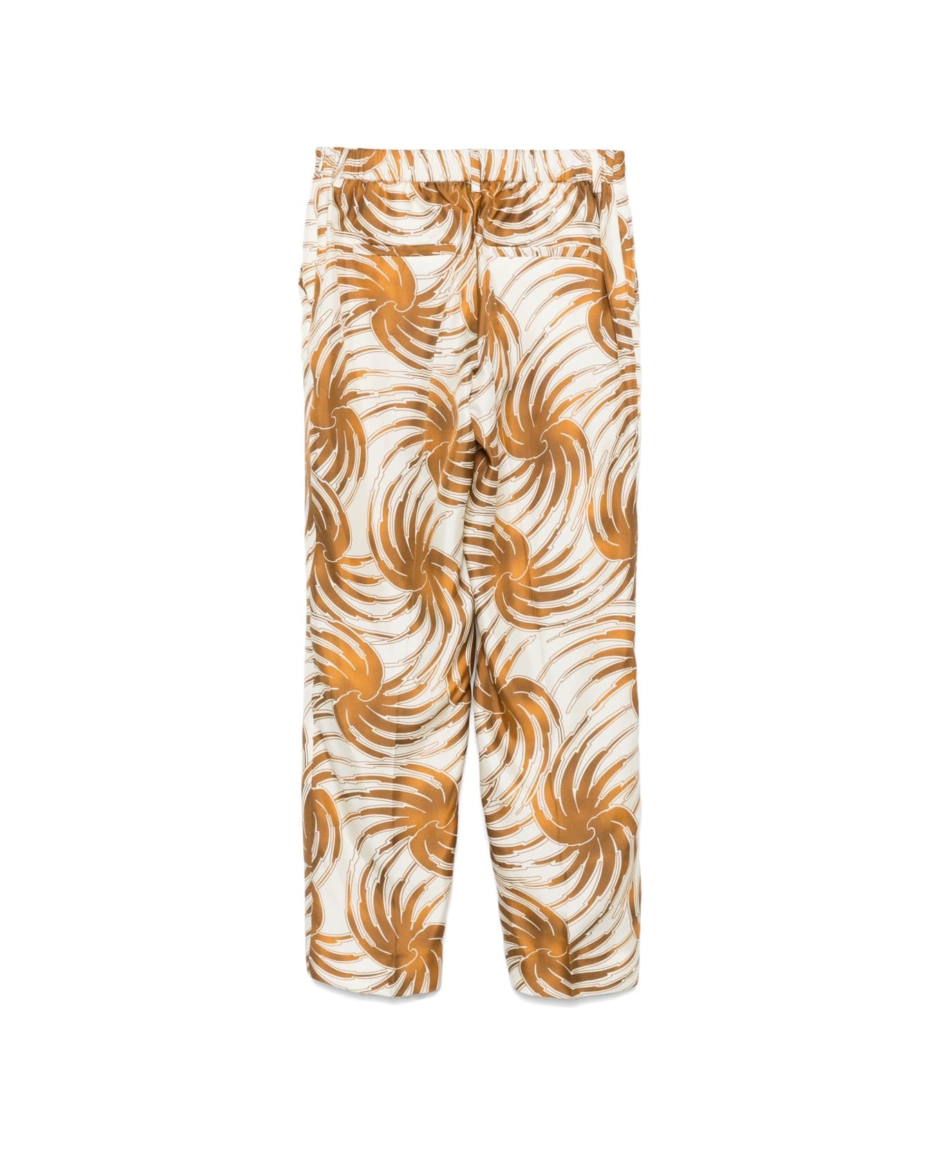 Alberto Biani Silk Trousers - Beige