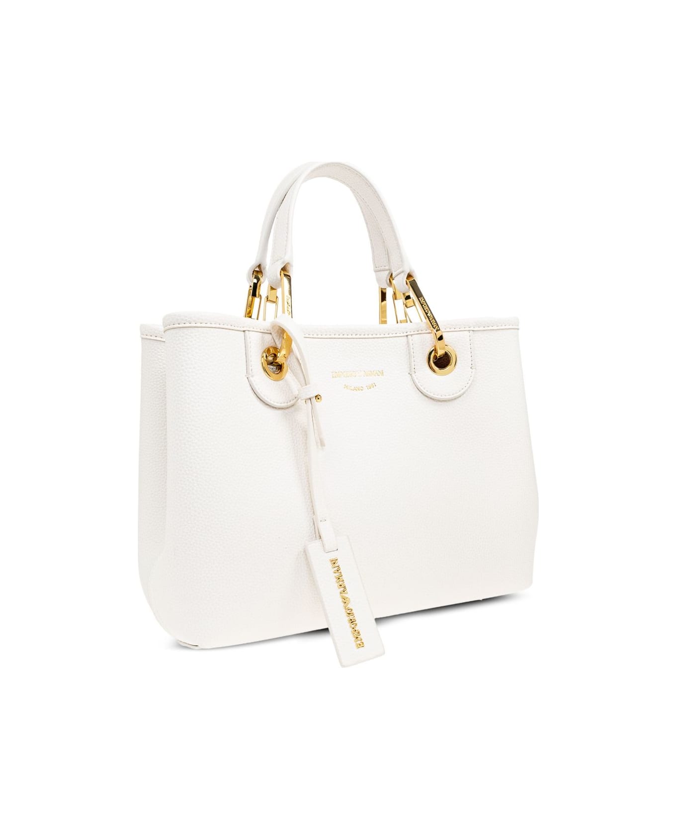 Emporio Armani Myea Small Shopping Bag - White