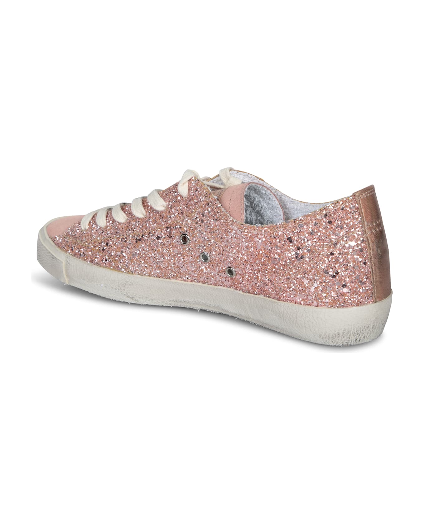Philippe Model Prsx Low Glitter Pink Sneakers - Pink