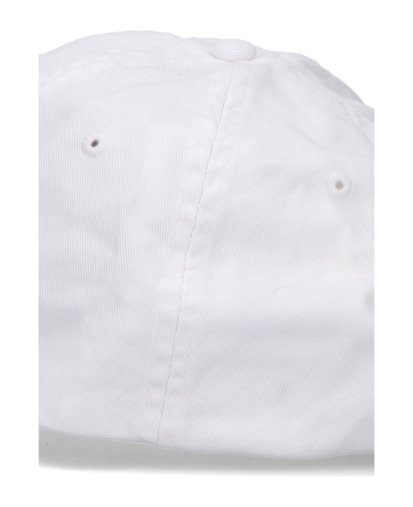 Polo Ralph Lauren Logo Baseball Hat Hat - WHITE/NAVY